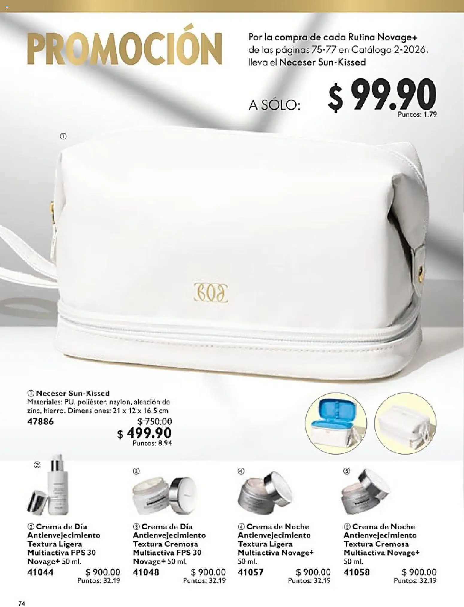 Nuevas ofertas de Oriflame válidas en toda la República Mexicana desde el 24.01.2026. ¡Encuentra las mejores ofertas en Oriflame campaña 2 2026! | Página: 74 | Productos: Crema, Neceser