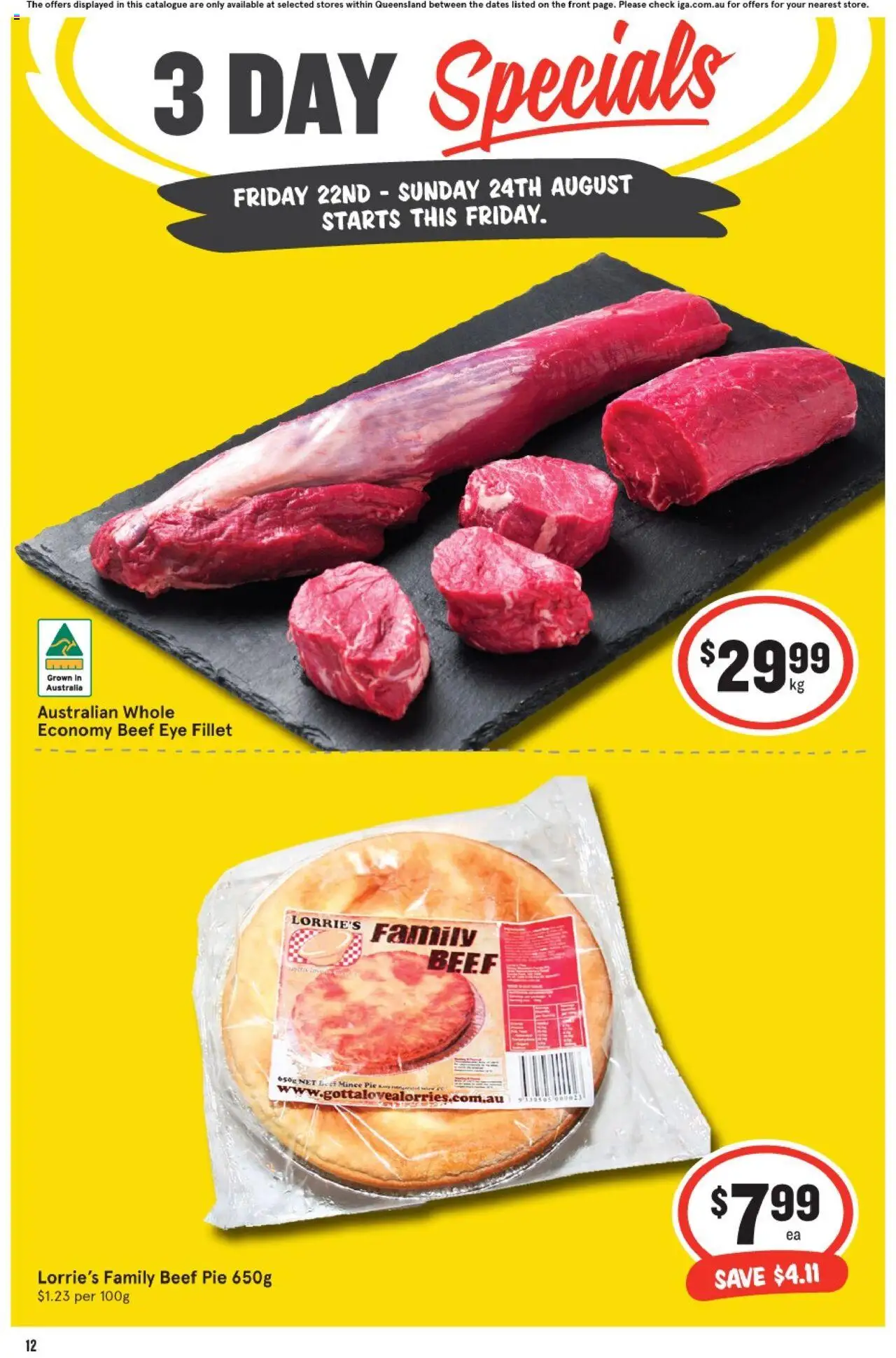 IGA catalogue - valid from 22.08.2025 | Page: 1 | Products: Beef