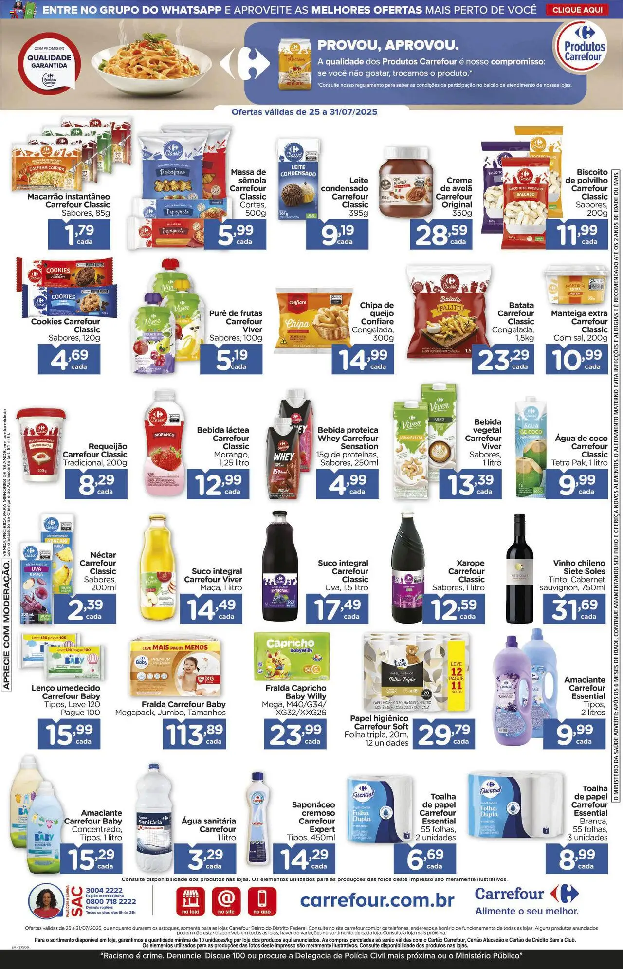 Carrefour Bairro Folheto - válido de 25.07.2025 | Página: 4 | Produtos: Coco, Abacaxi, Xarope, Macarrão instantâneo