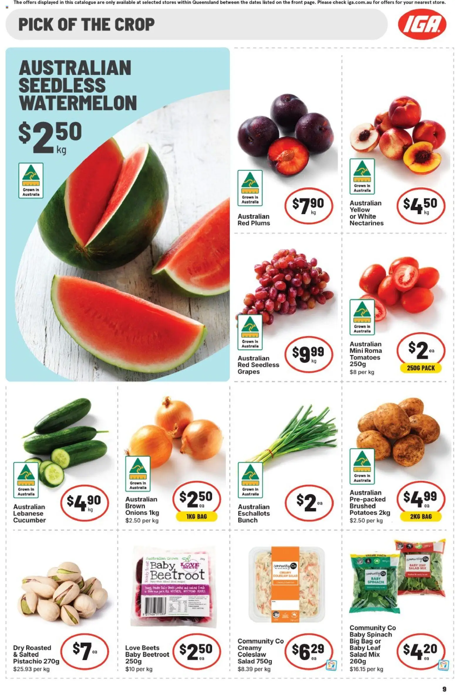 IGA catalogue - valid from 24.12.2025 | Page: 12 | Products: Salad, Potatoes, Watermelon, Grapes