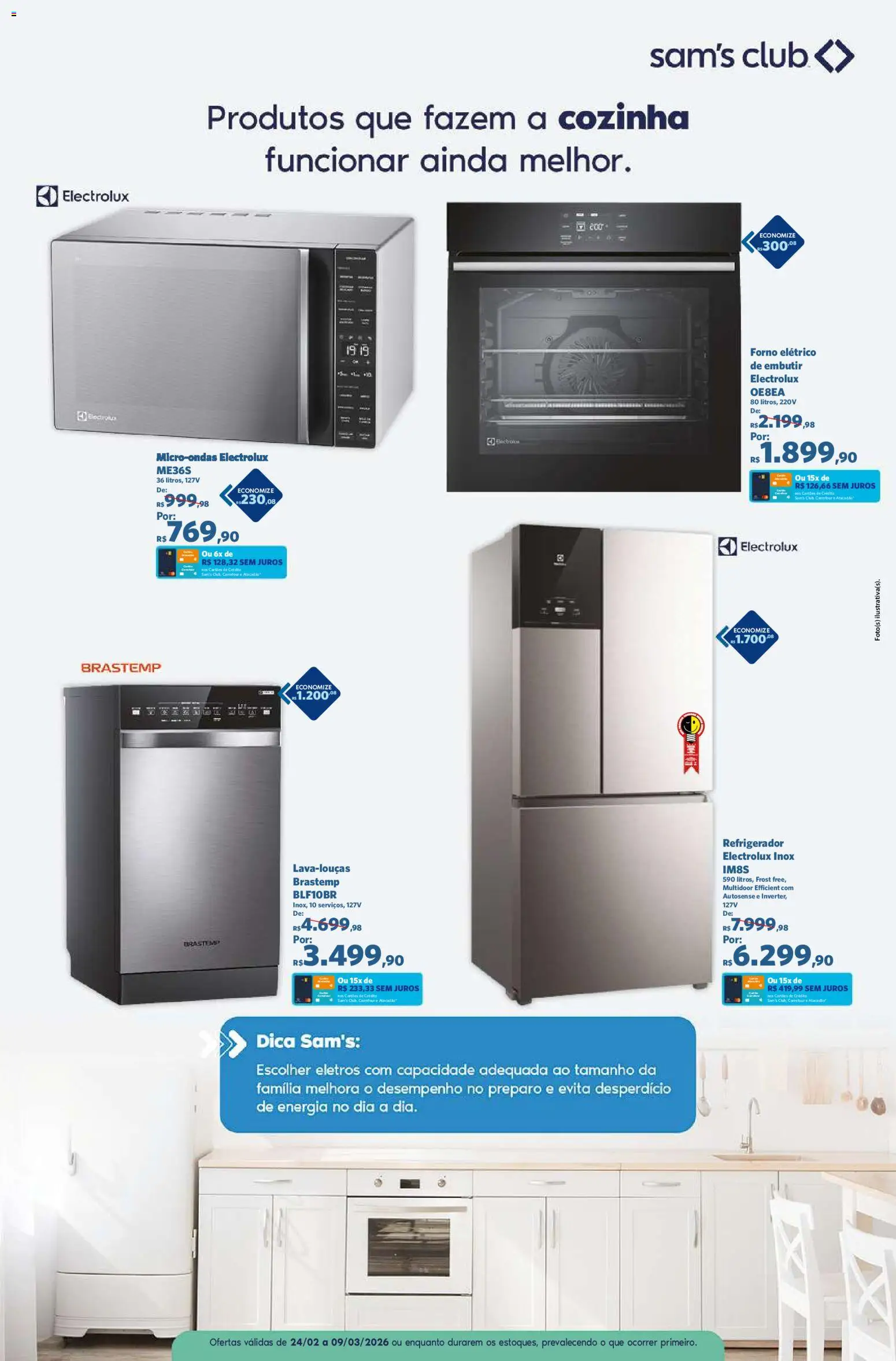 Sam's Club Folheto - válido de 24.02.2026 | Página: 2 | Produtos: Forno, Refrigerador, Forno elétrico, Microondas