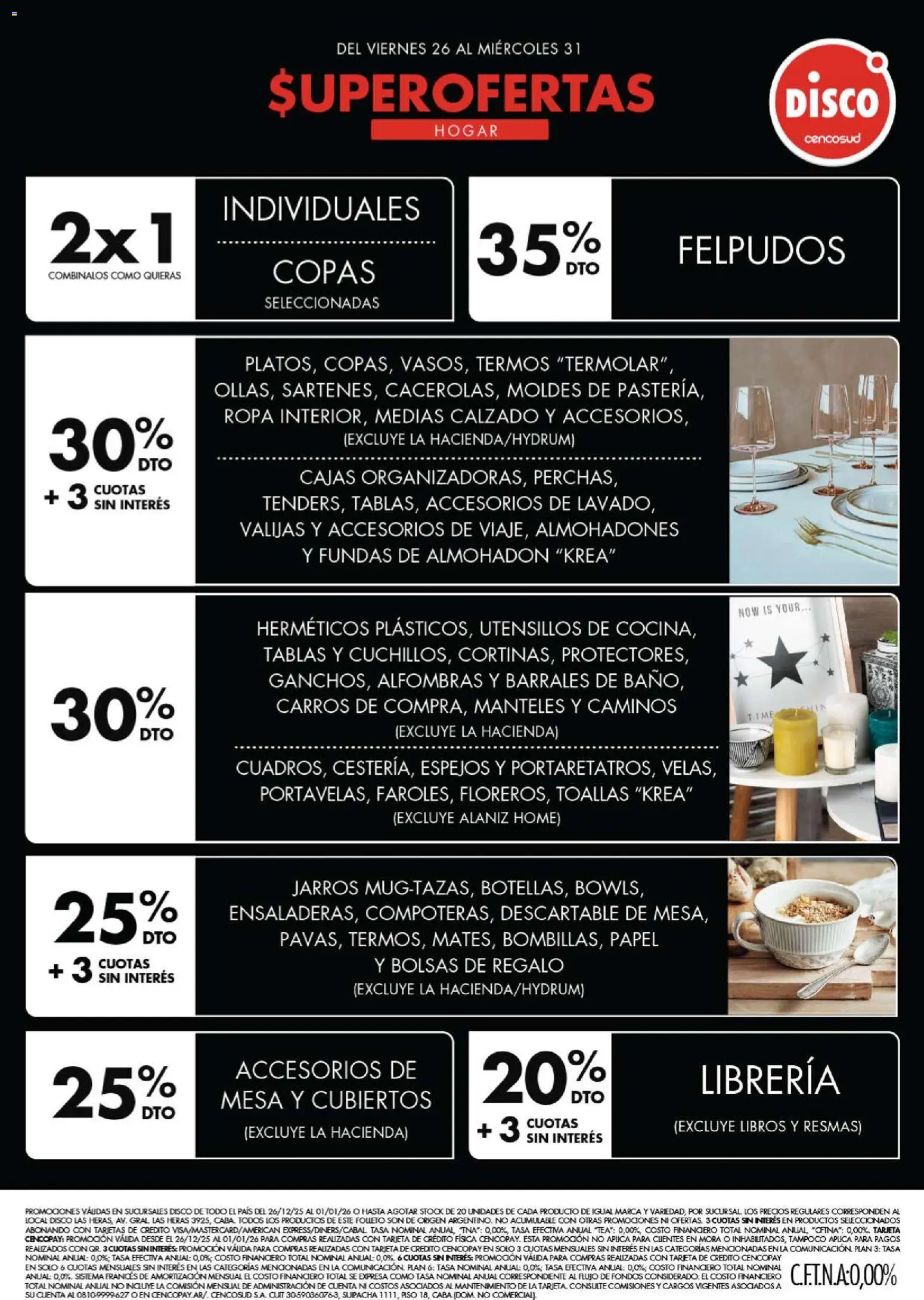 Disco - Ofertas | Electro, T. Libre y más │ válido desde el 25.12.2025 | Página: 3 | Productos: Disco, Toallas, Almohadon, Ropa