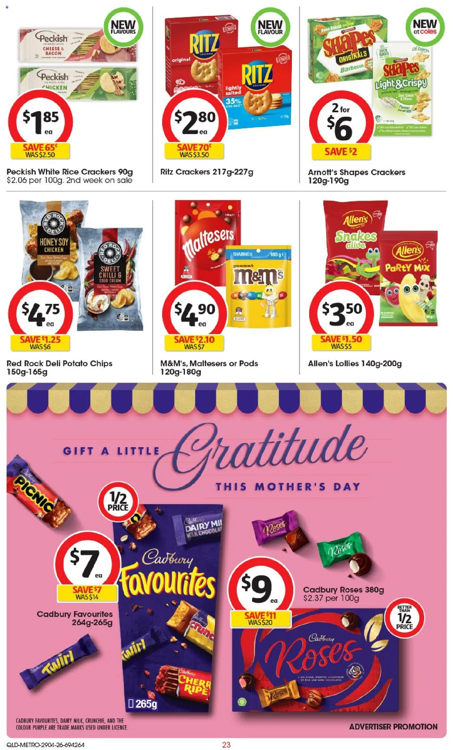 Coles catalogue - valid from 29.04.2026 | Page: 23 | Products: Cheese, Rice, Sour cream, Lollies