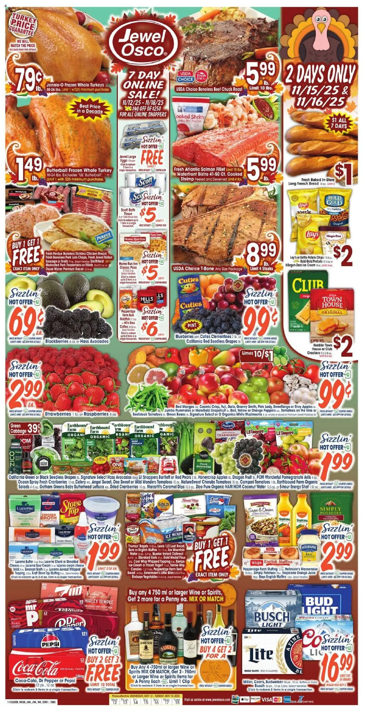 Jewel Osco Weekly Ad - IL - valid from 12.11.2025 | Page: 1 | Products: Clip, Yogurt, Strawberries, Blueberries