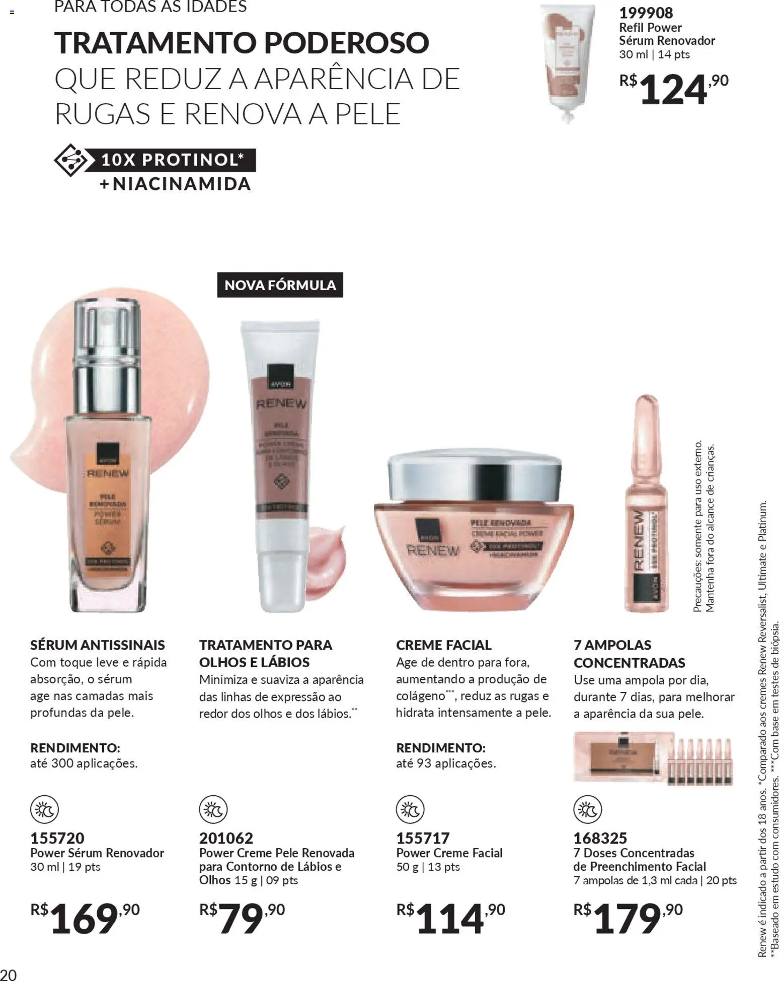 Avon Folheto - válido de 19.12.2025 | Página: 20 | Produtos: Colágeno, Base, Sérum, Creme