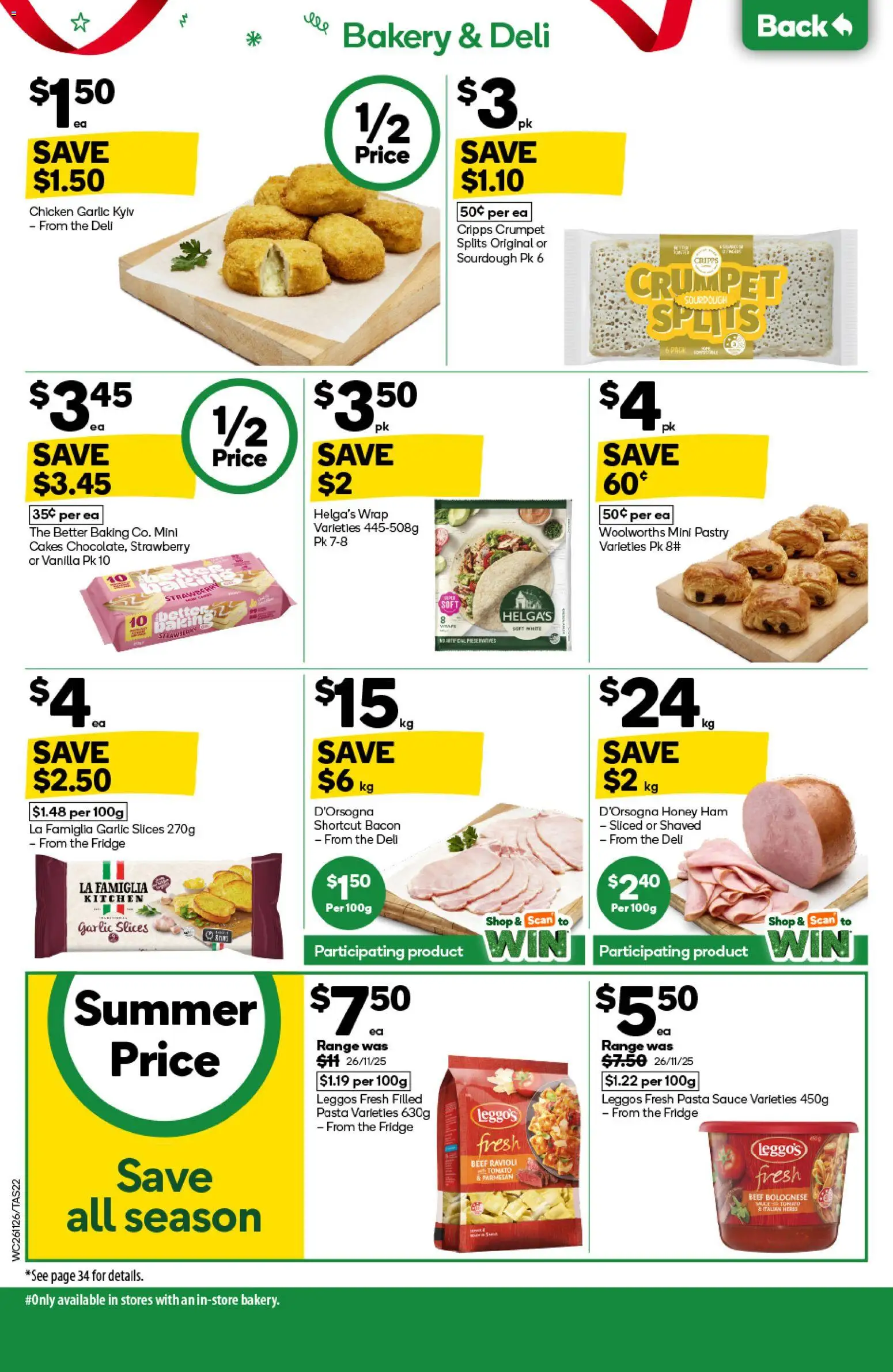 Woolworths catalogue - valid from 26.11.2025 | Page: 22 | Products: Bacon, Beef, Sauce, Fridge