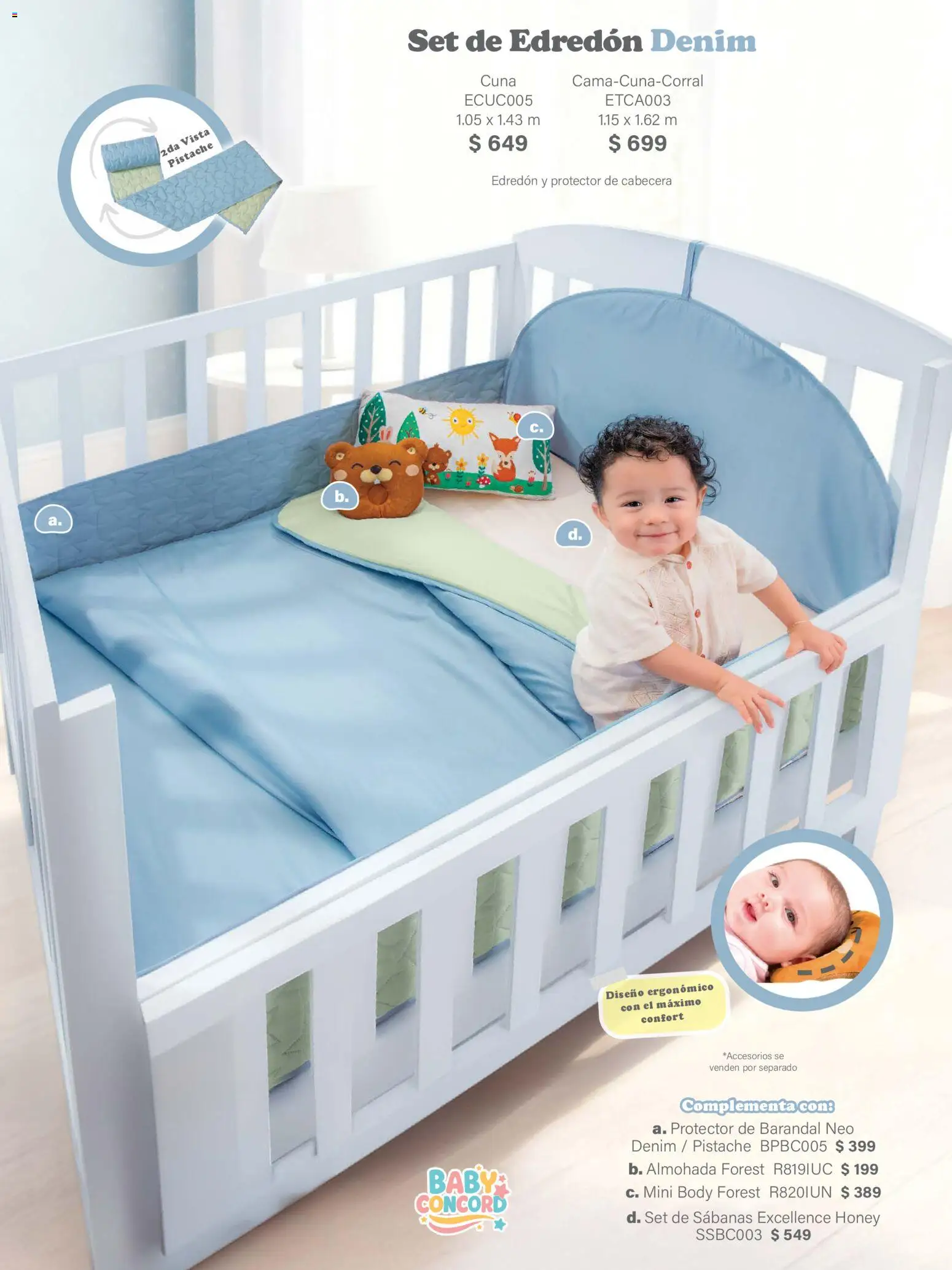 Nuevas ofertas de Colchas Concord válidas en toda la República Mexicana desde el 01.02.2026. ¡Encuentra las mejores ofertas en Colchas Concord catálogo Baby! | Página: 4 | Productos: Almohada, Body, Cuna, Sabanas