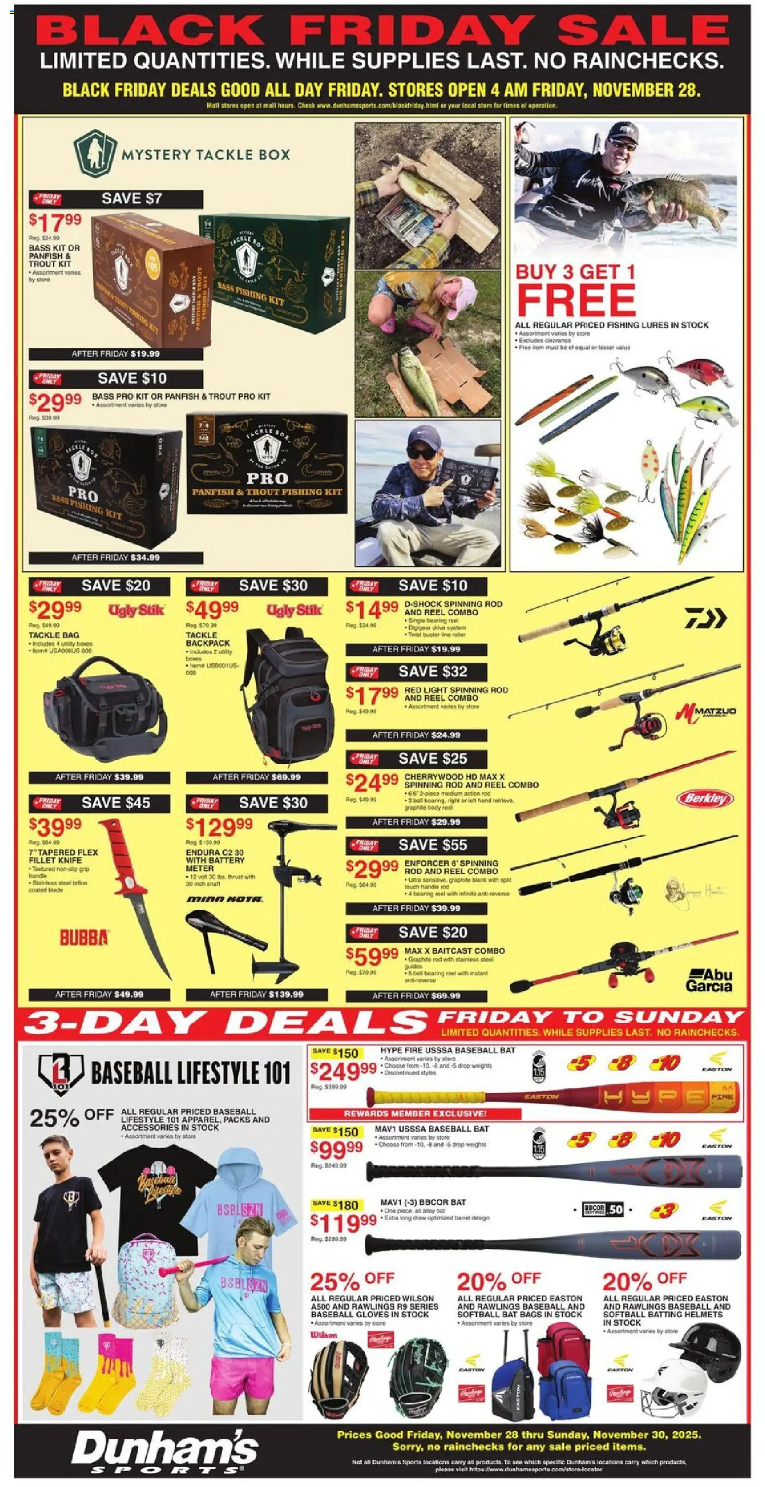 Dunham's Sports Black Friday Sale - valid from 28.11.2025 | Page: 3 | Products: Box, Battery, Gloves, Rod