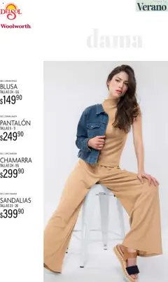 Nuevas ofertas de Del Sol y Woolworth válidas en toda la República Mexicana desde el 24.06.2025. ¡Encuentra las mejores ofertas en Del Sol y Woolworth catálogo Luce El Verano! | Página: 14 | Productos: Blusa, Chamarra, Sandalias