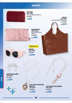 Vista previa de Andrea - Catálogo Andrea Fest, nuevo folleto de la tienda, válido en México a partir del 28.09.2025 | Página: 40 | Productos: Lentes, Collar, Aretes, Moño