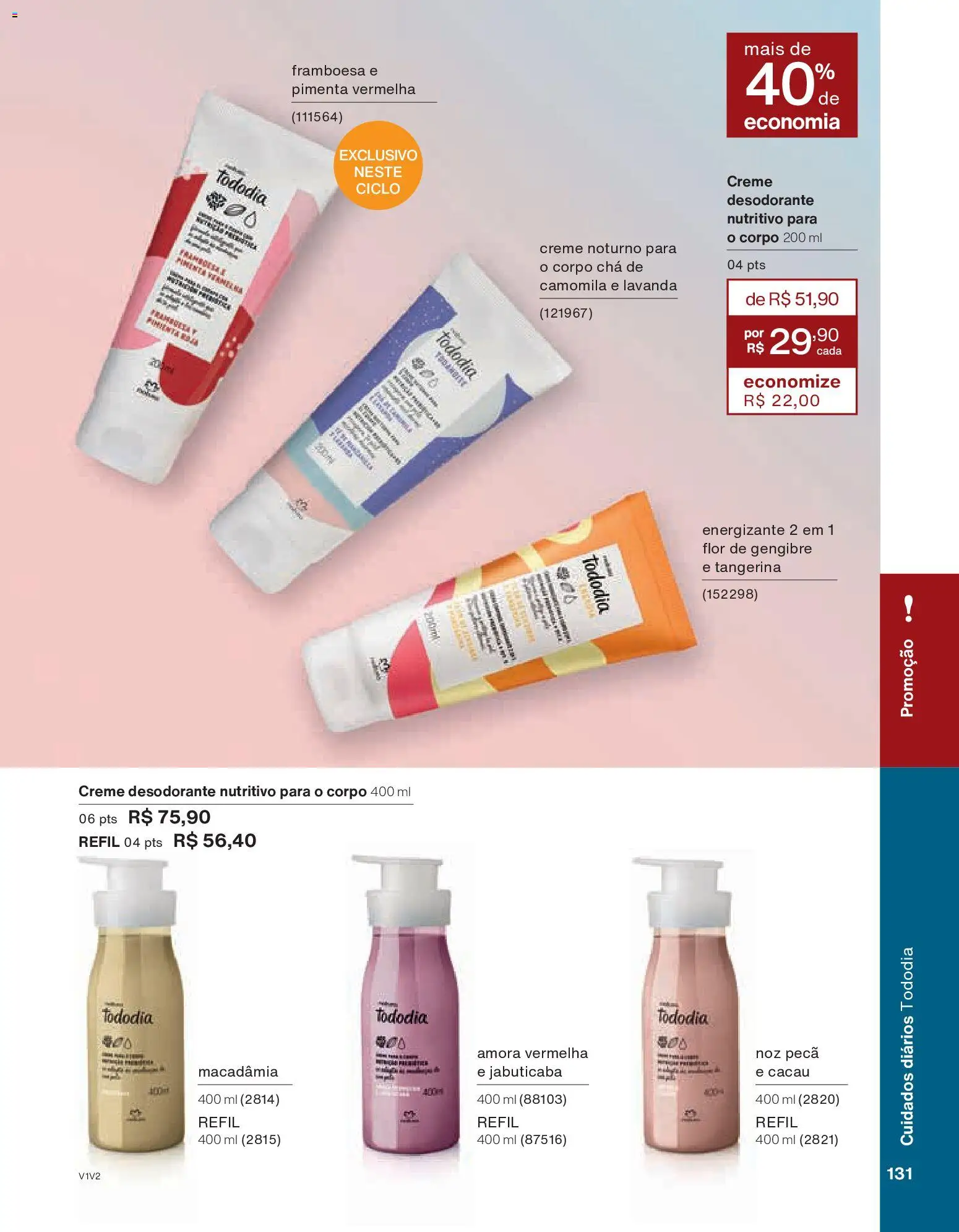 Natura Folheto - válido de 26.11.2025 | Página: 131 | Produtos: Macadâmia, Pimenta, Chá, Creme