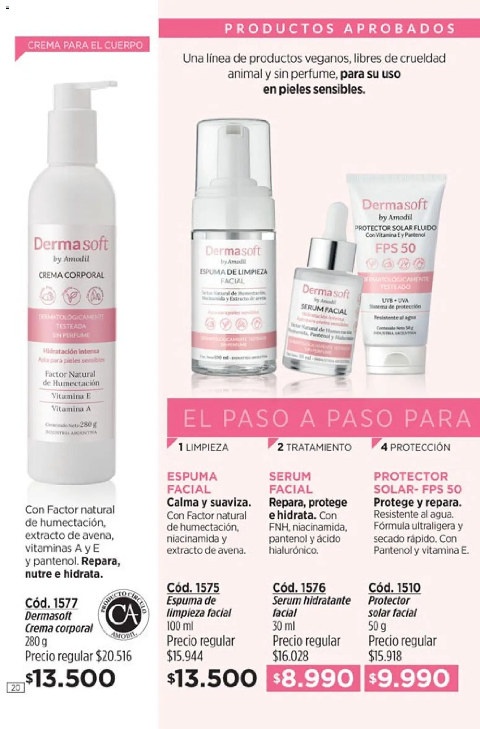 Catálogo Amodil Campaña 4 │ válido desde el 01.03.2026 | Página: 20 | Productos: Vitaminas, Serum, Protector solar, Espuma