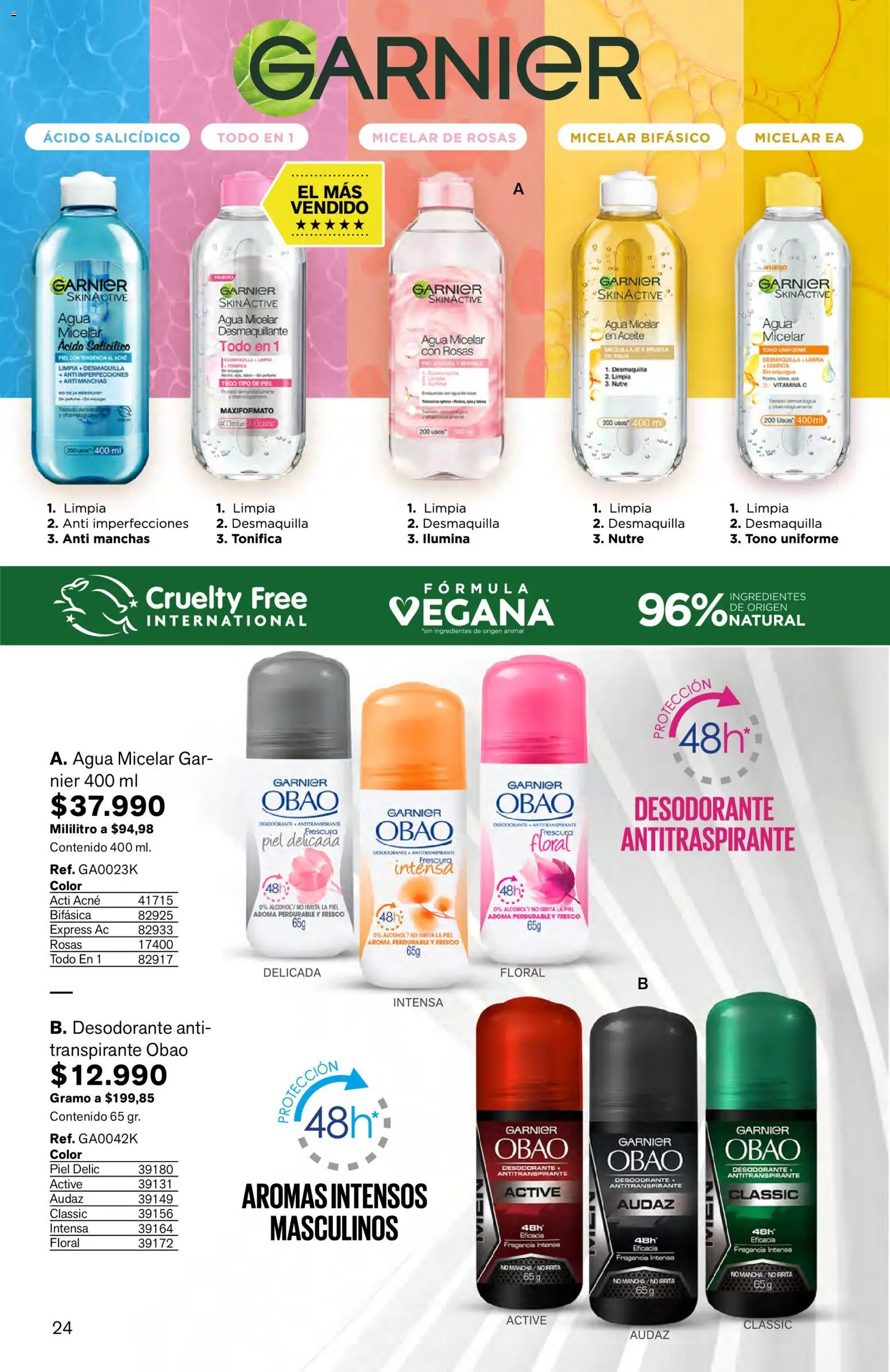 Leonisa revista - valida desde el 16.03.2026 | Página: 24 | Productos: Maquillaje, Antitranspirante, Desmaquillante, Tintura