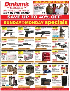 Preview of Dunham's Sports weekly ads valid from 25.10.2025