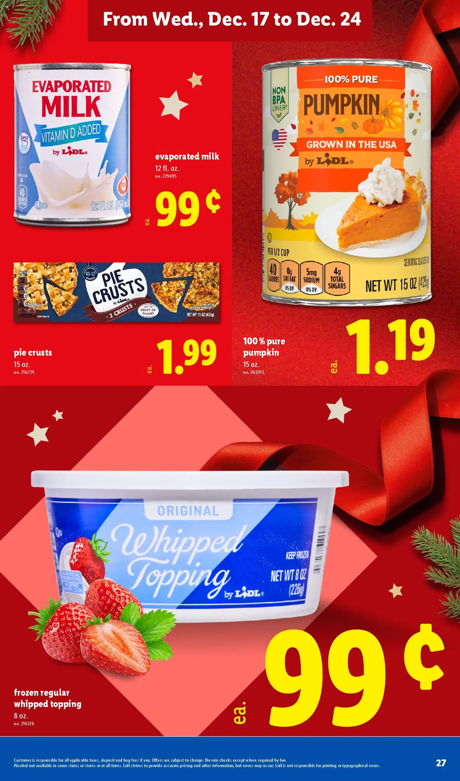 Lidl Weekly Ad - valid from 17.12.2025 | Page: 27 | Products: Vitamin, Milk, Pumpkin, Bag