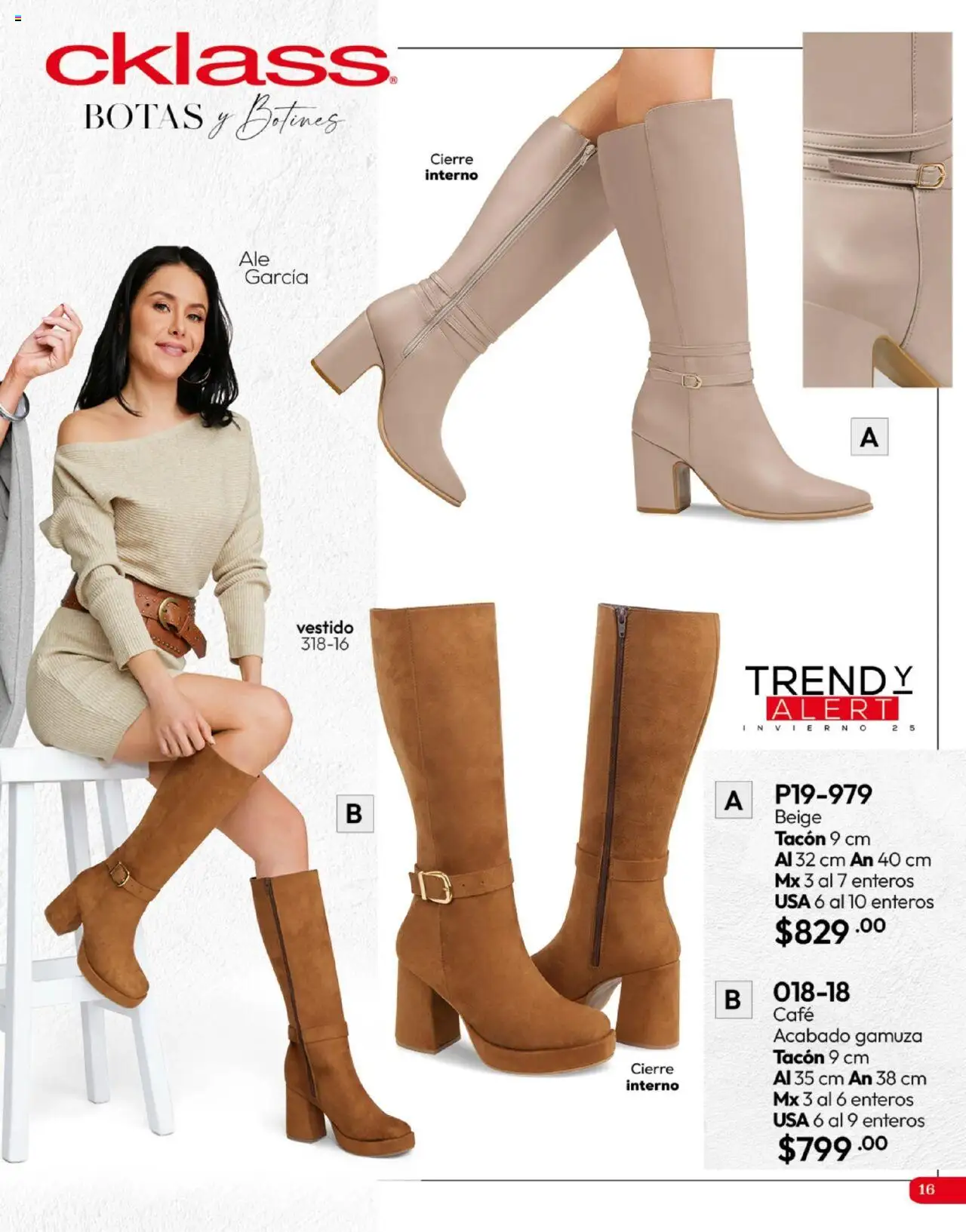 Nuevas ofertas de Cklass válidas en toda la República Mexicana desde el 16.09.2025. ¡Encuentra las mejores ofertas en Cklass - Catálogo Invierno Calzado! | Página: 17 | Productos: Botas, Café, Gamuza, Botines