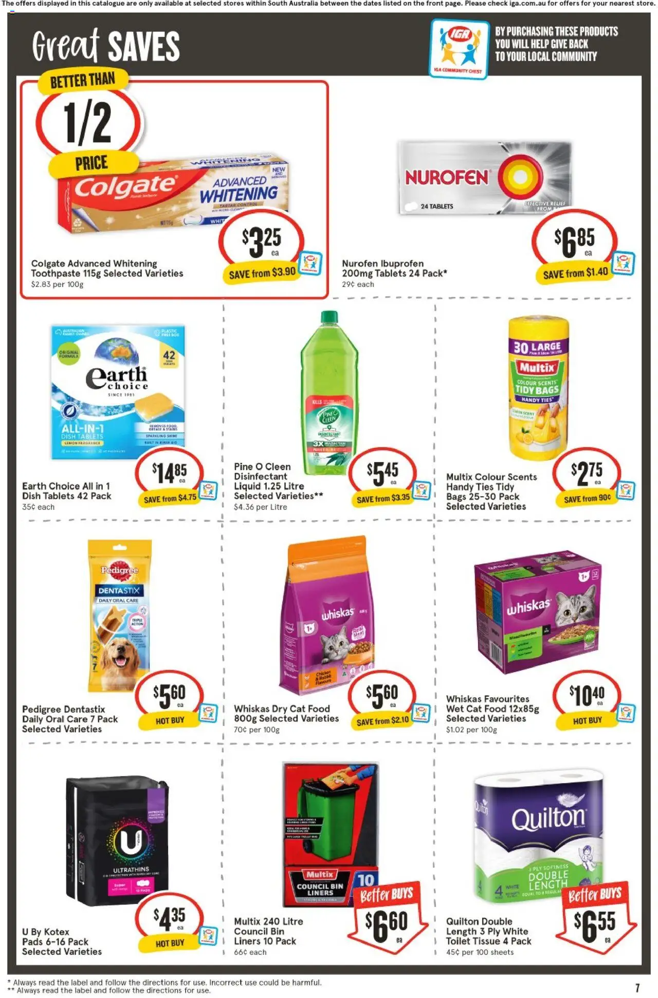 IGA catalogue - valid from 06.08.2025 | Page: 7 | Products: Bacon, Dairy, Chicken, Fridge