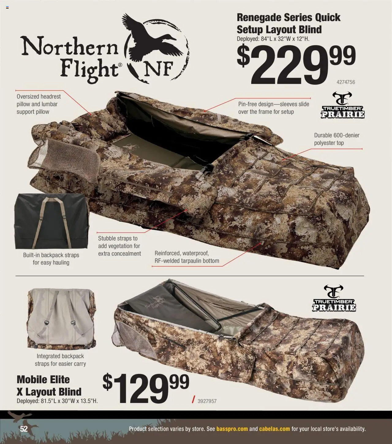 Cabela's Waterfowl 25 - valid from 01.10.2025 | Page: 52 | Products: Pillow, Backpack