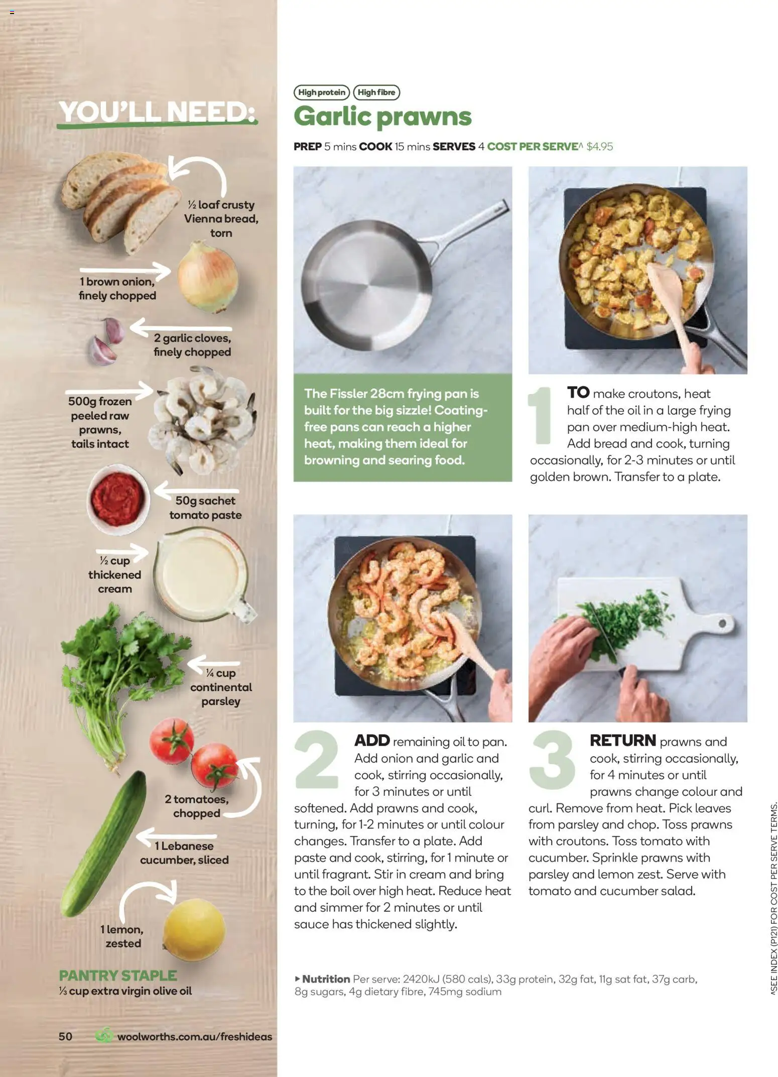 Woolworths catalogue - valid from 01.04.2026 | Page: 50 | Products: Oil, Prawns, Sauce, Garlic