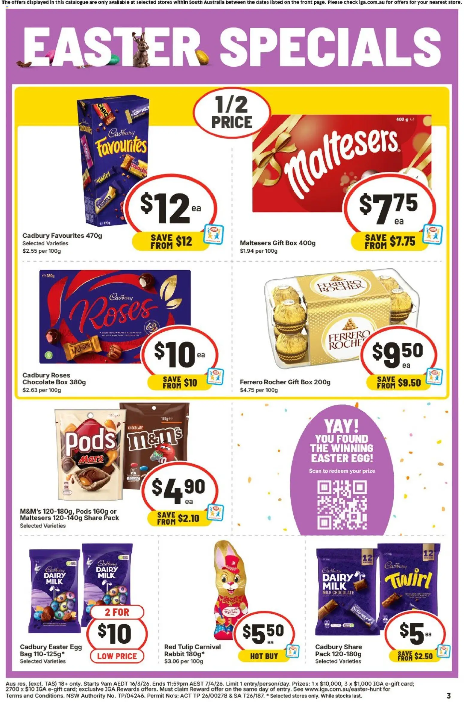 IGA catalogue - valid from 01.04.2026 | Page: 3 | Products: Box, Milk, Dairy, Bag