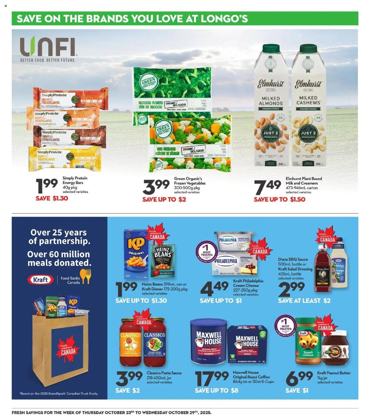 Longo's flyer valid from 23.10.2025 | Page: 17 | Products: Pasta, Cream, Milk, Cheese