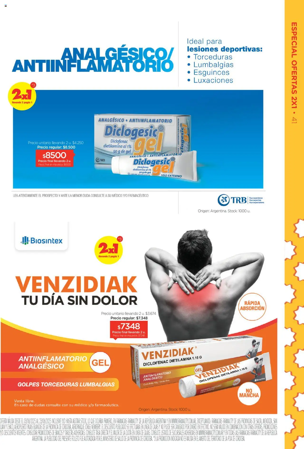 Farmacity catálogo │ válido desde el 03.06.2025 | Página: 41 | Productos: Caso, Analgésico, Antiinflamatorio