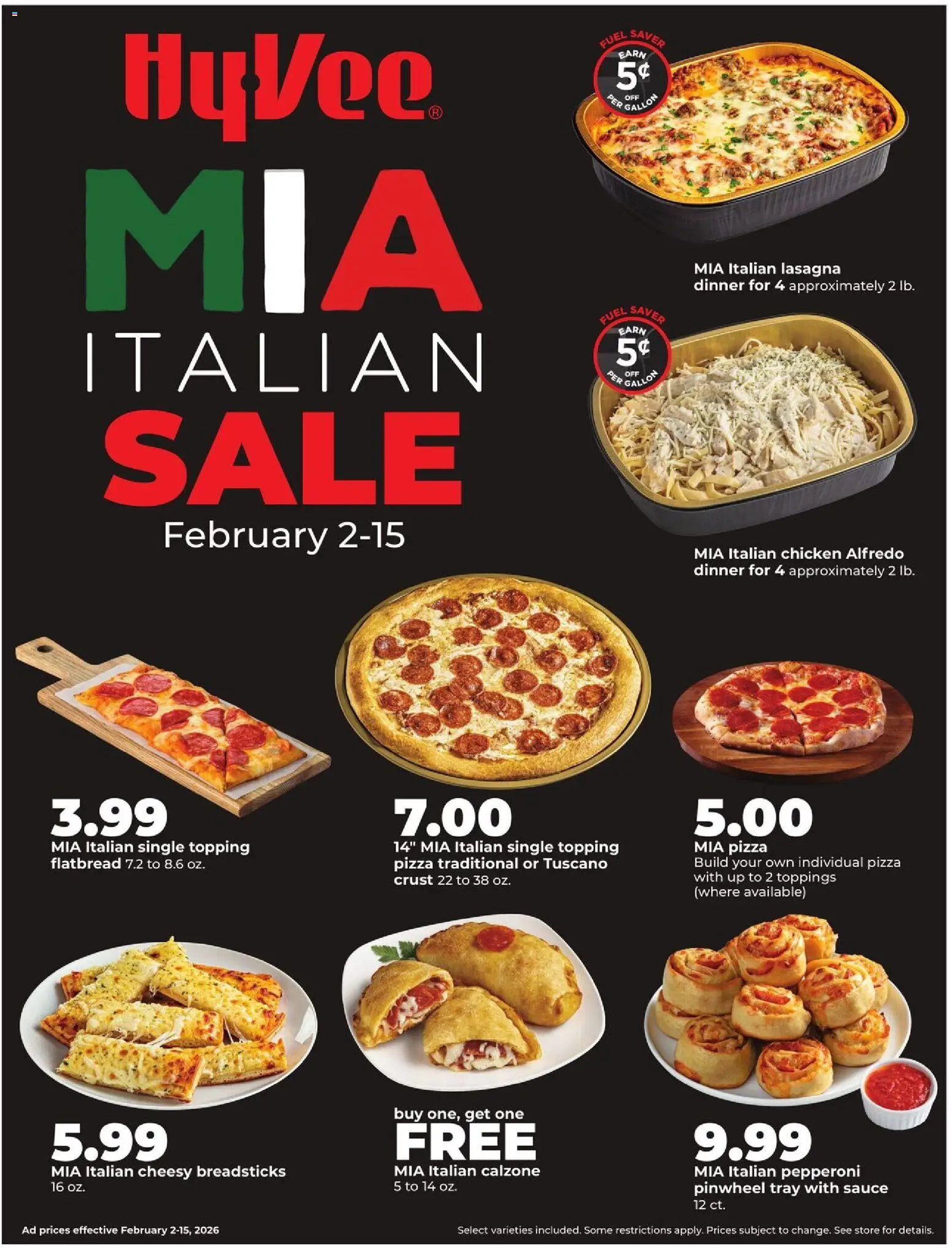 HyVee Special Sales - valid from 02.02.2026 | Page: 1 | Products: Pizza, Sauce