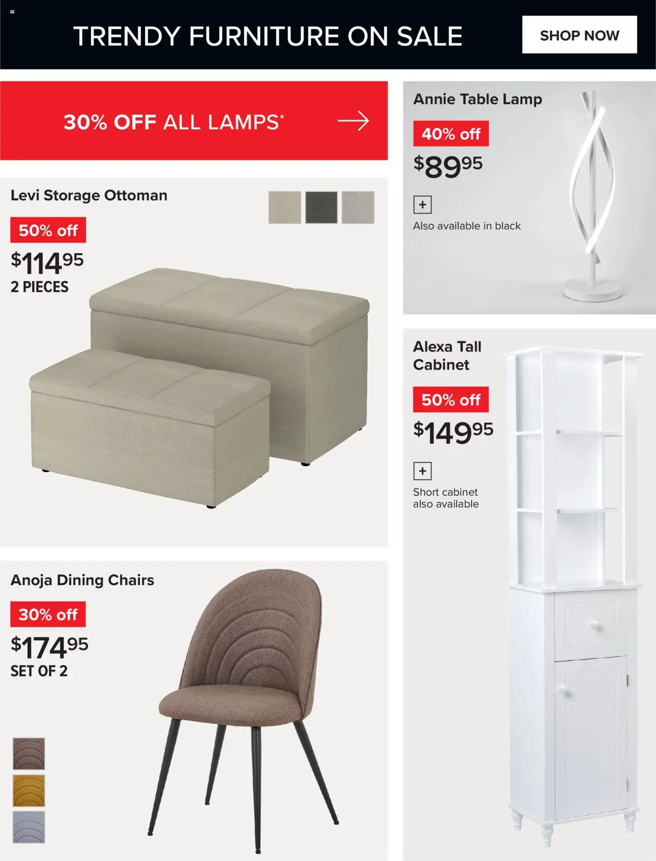 Linen Chest flyer valid from 06.10.2025 | Page: 8 | Products: Table, Cabinet, Lamp