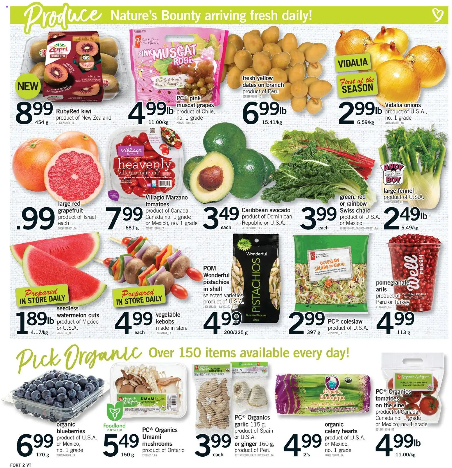 Fortinos flyer valid from 23.04.2026 | Page: 3 | Products: Kiwi, Turkey, Tomatoes