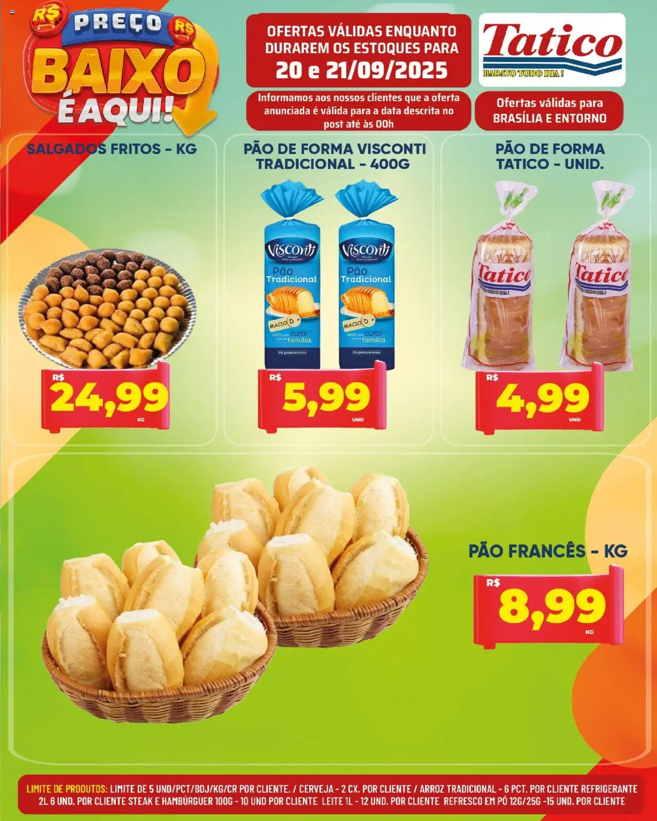 Tatico Folheto - válido de 20.09.2025 | Página: 9 | Produtos: Refresco, Leite, Pão de forma, Hambúrguer
