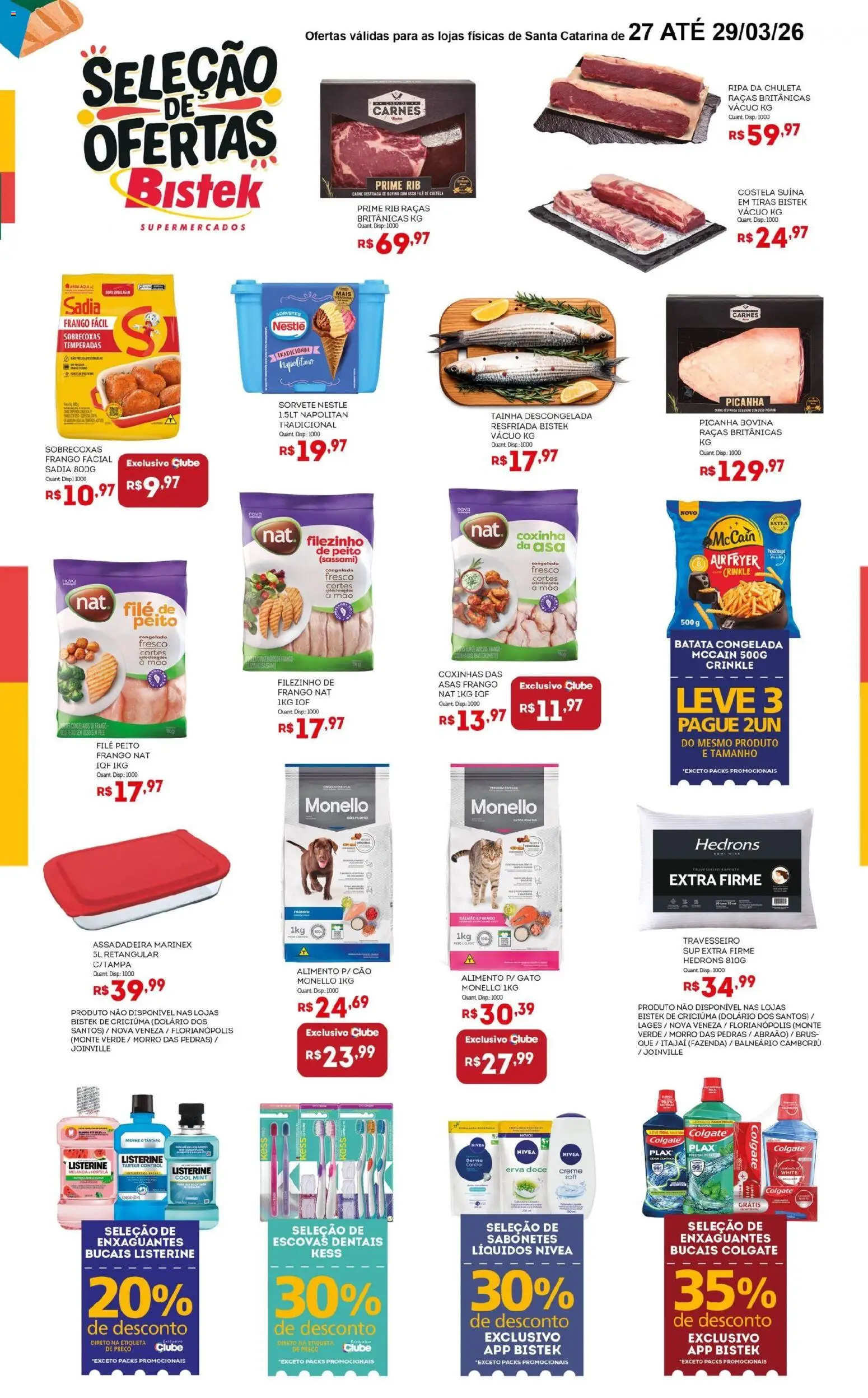 Bistek Supermercados Folheto - válido de 27.03.2026 | Página: 3 | Produtos: Hortelã, Travesseiro, Sorvete, Batata