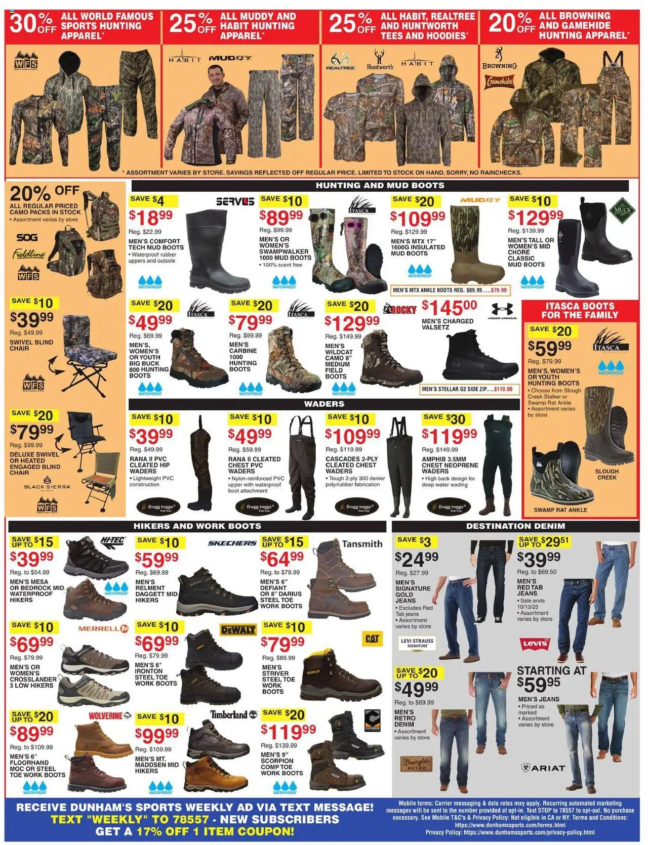 Dunham's Sports Weekly Ad - valid from 11.10.2025 | Page: 8 | Products: Chair, Hunting Boots, Water, Boots