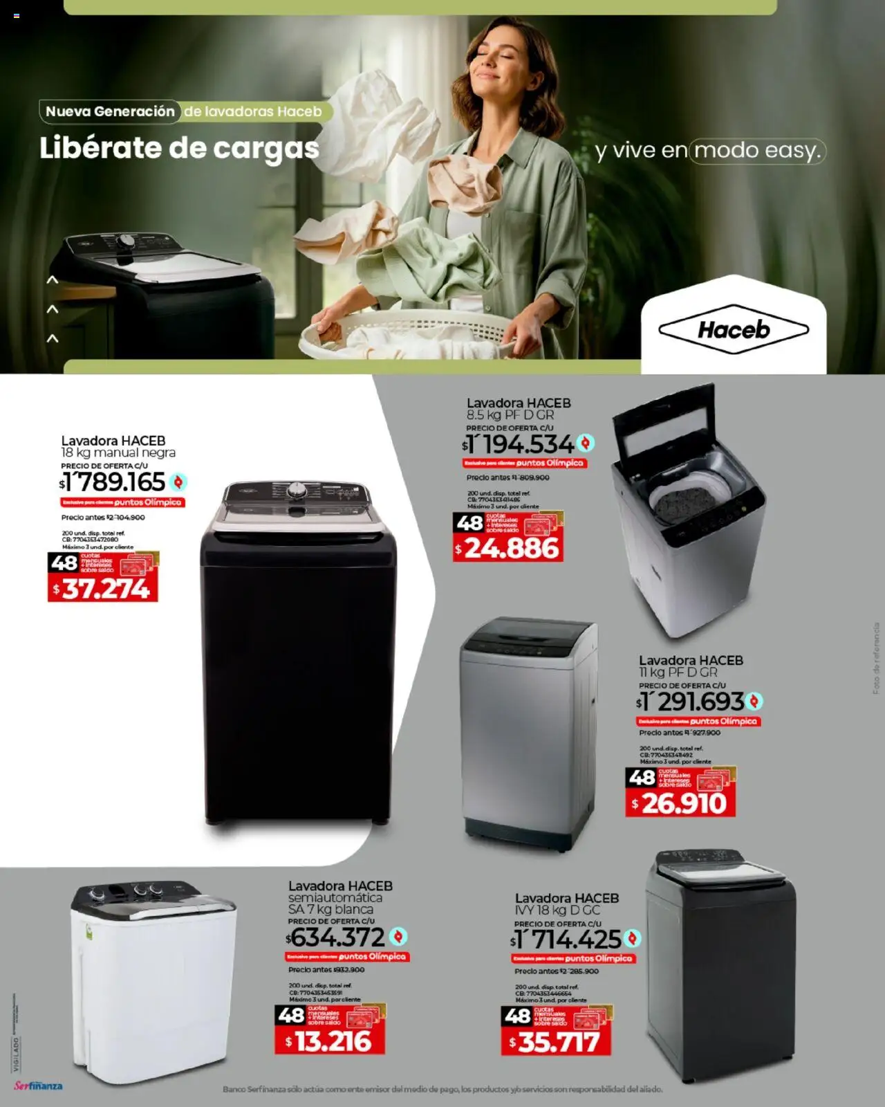 Olímpica revista - valida desde el 15.10.2025 | Página: 2 | Productos: Banco, Lavadora, Sobre