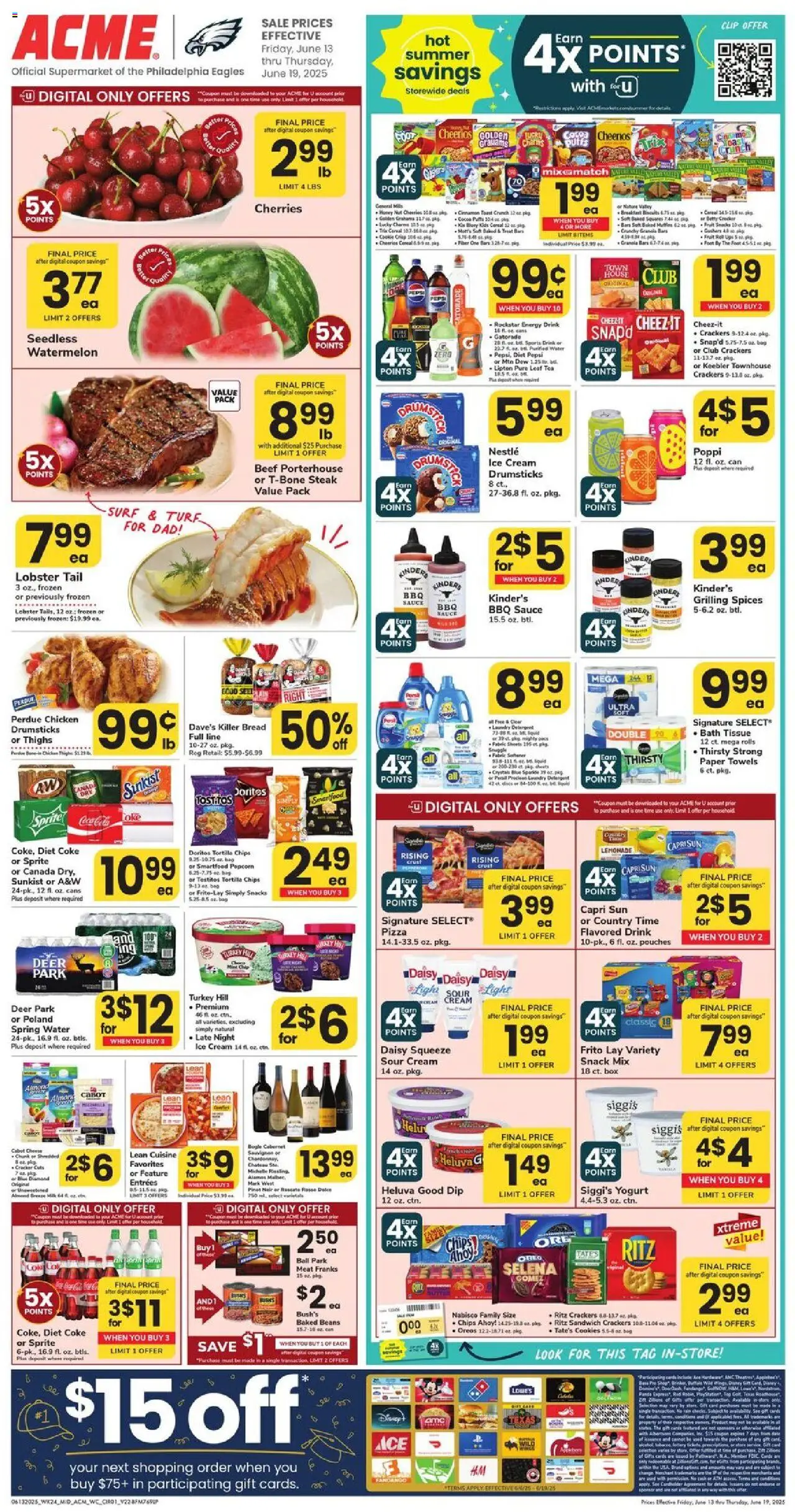 Acme Weekly Ad - valid from 13.06.2025 | Page: 1 | Products: Clip, Tea, Watermelon, Bag