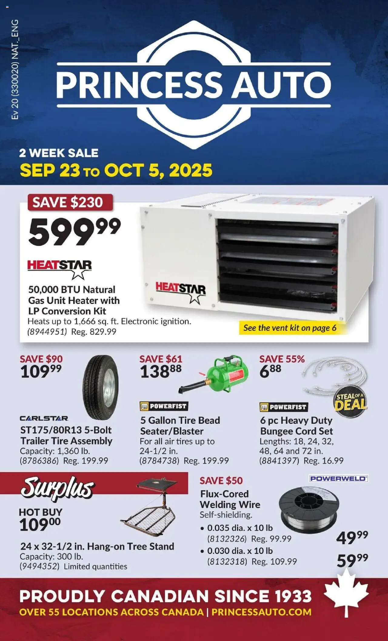 Princess Auto flyer valid from 23.09.2025 | Page: 1 | Products: PC