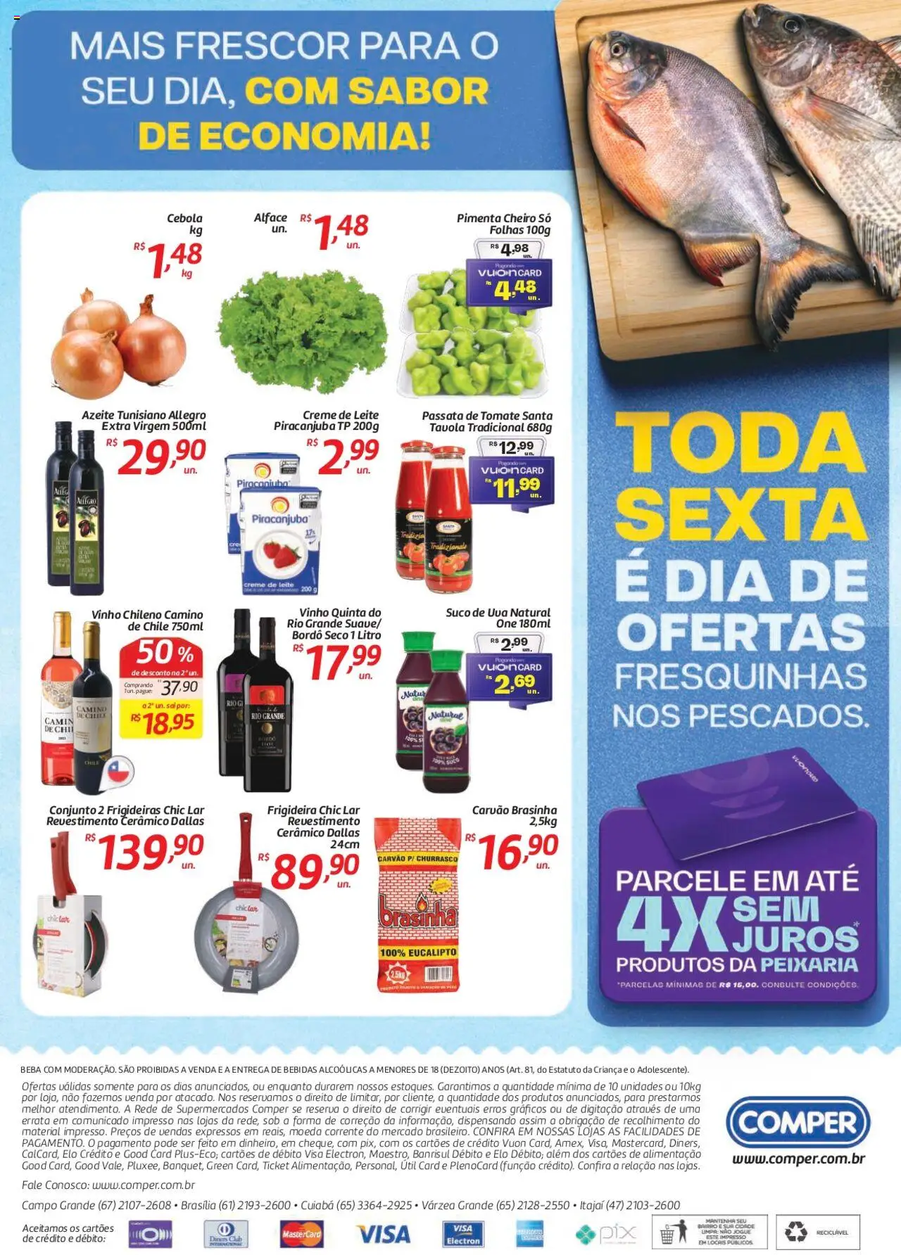 Comper Folheto - válido de 12.09.2025 | Página: 2 | Produtos: Cebola, Frigideira, Leite, Suco