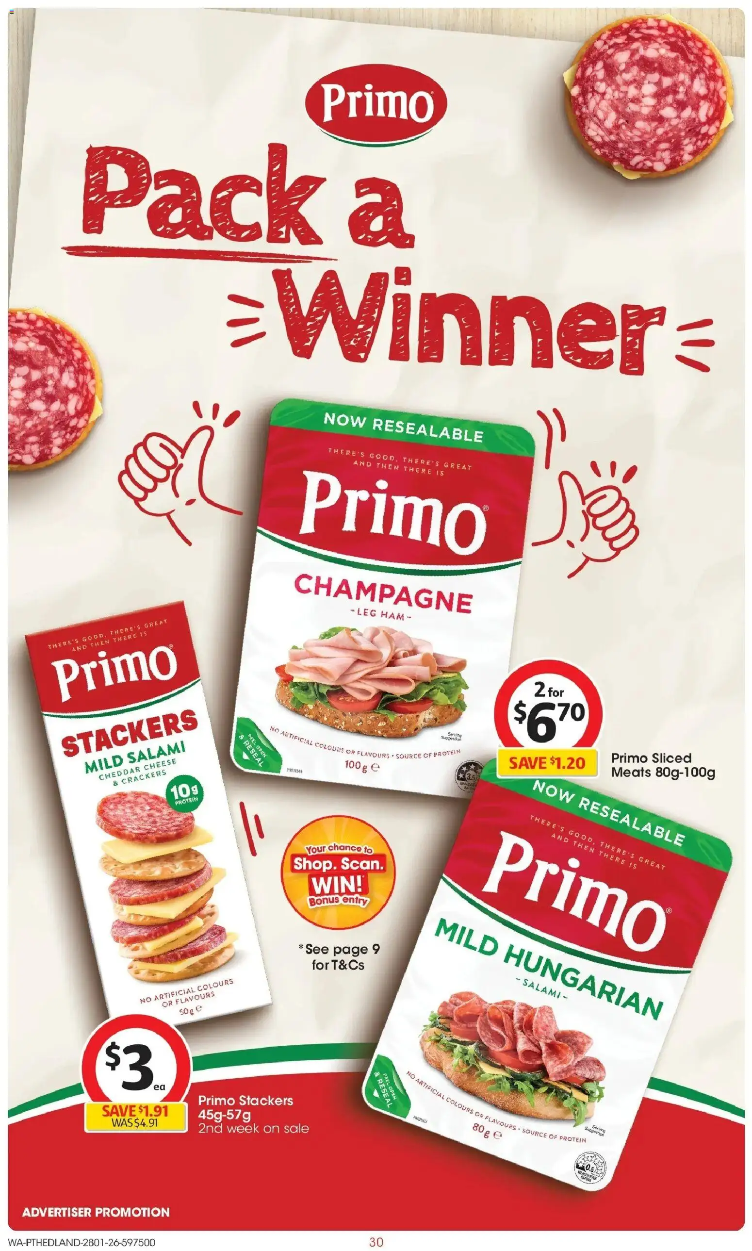 Coles catalogue - valid from 28.01.2026 | Page: 30 | Products: Crackers, Cheese, Ham, Peel