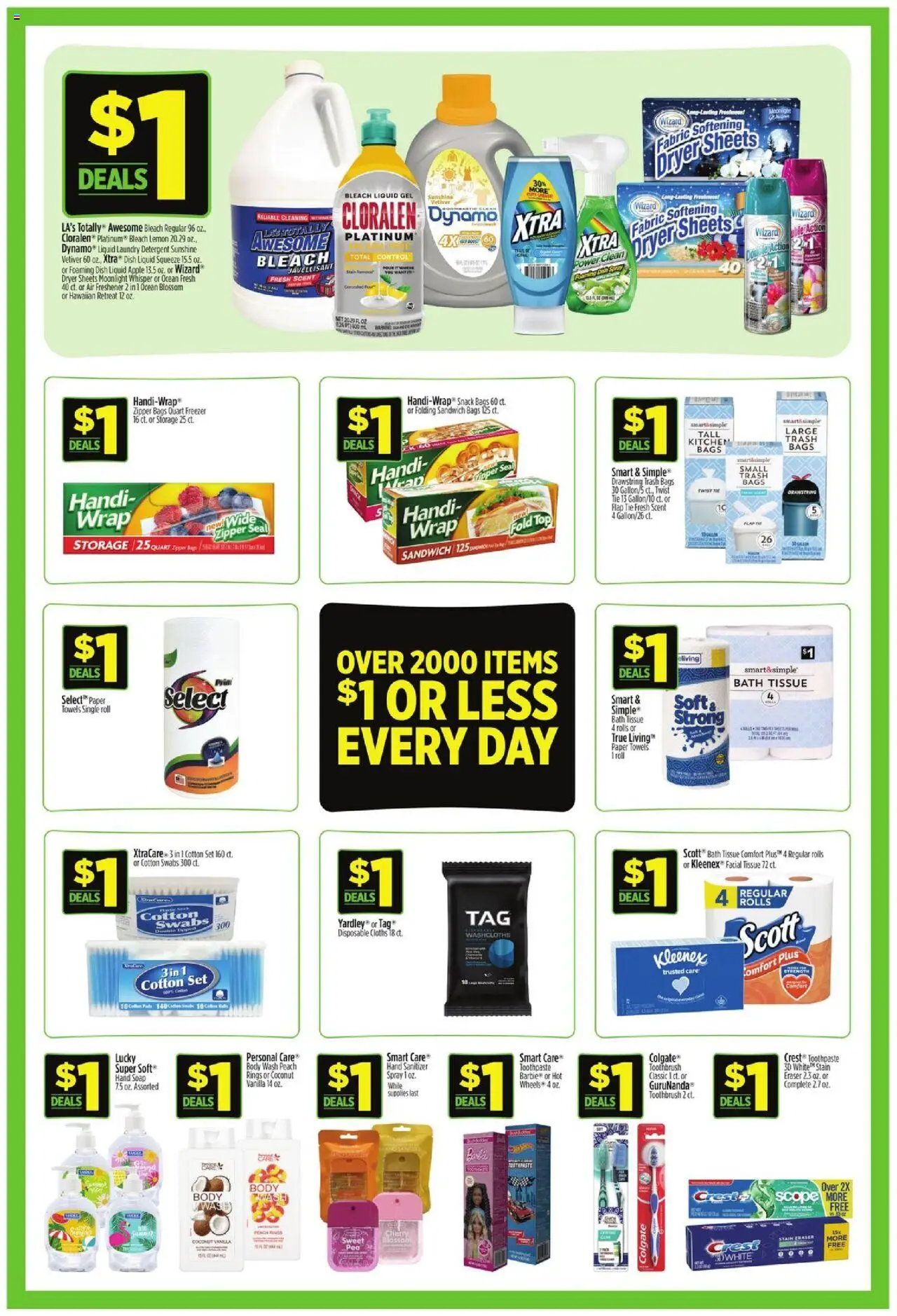 Dollar General Weekly Ad - valid from 17.08.2025 | Page: 10 | Products: Bath, Toothpaste, Detergent, Dryer