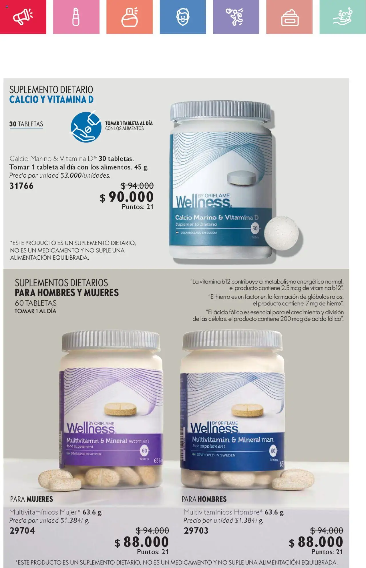 Oriflame revista - valida desde el 23.08.2025 | Página: 96 | Productos: Tableta, Suplemento dietario