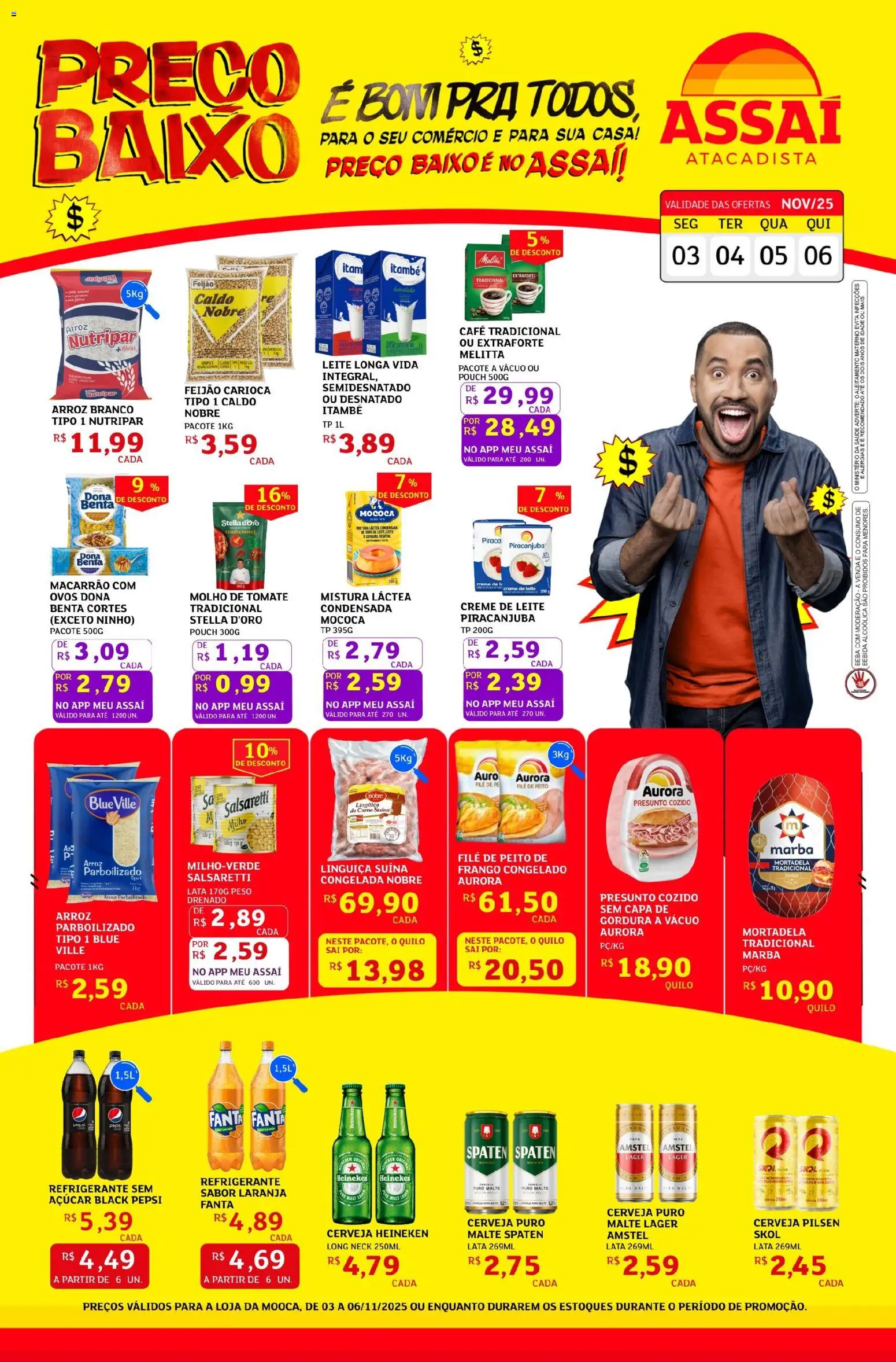 Assaí Atacadista Folheto - válido de 03.11.2025 | Página: 1 | Produtos: Fanta, Linguiça, Refrigerante, Frango