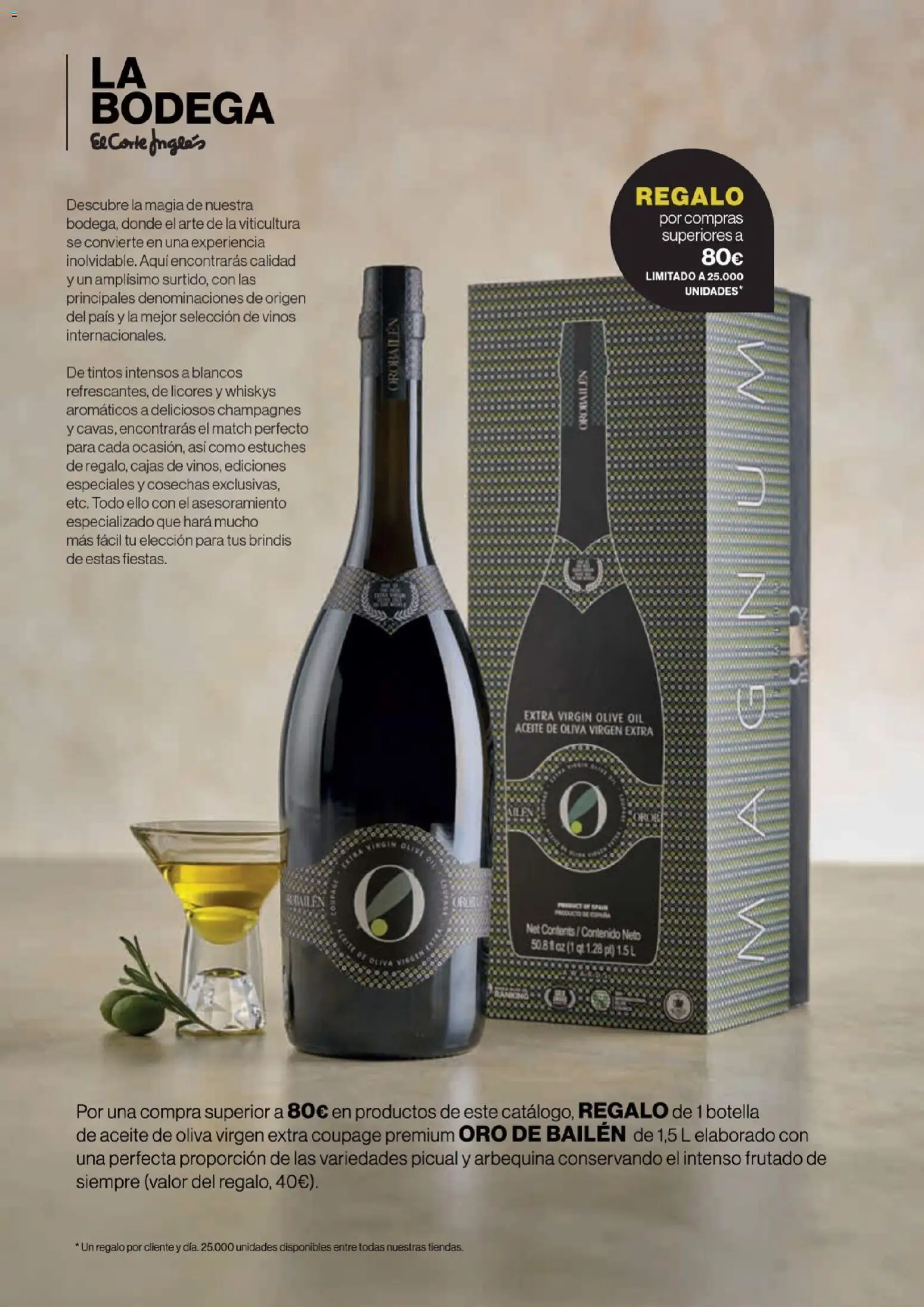 Nuevas ofertas de El Corte Inglés válidas en toda la República Mexicana desde el 20.11.2025. ¡Encuentra las mejores ofertas en El Corte Inglés catálogo La Bodega ! | Página: 2 | Productos: Aceite de oliva, Aceite, Botella