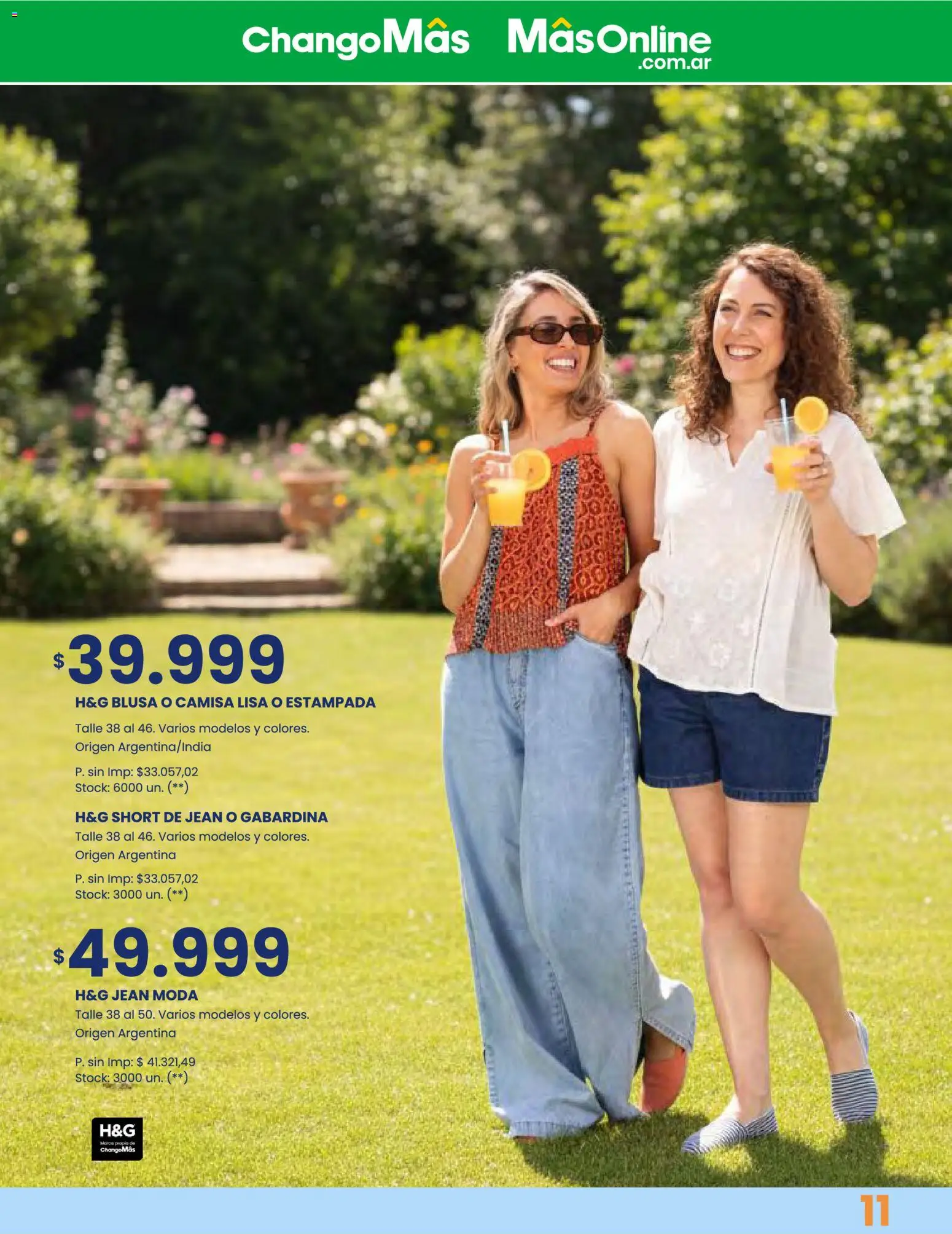 Changomas Catálogo Verano │ válido desde el 28.11.2025 | Página: 12 | Productos: Jean, Short, Camisa, Blusa