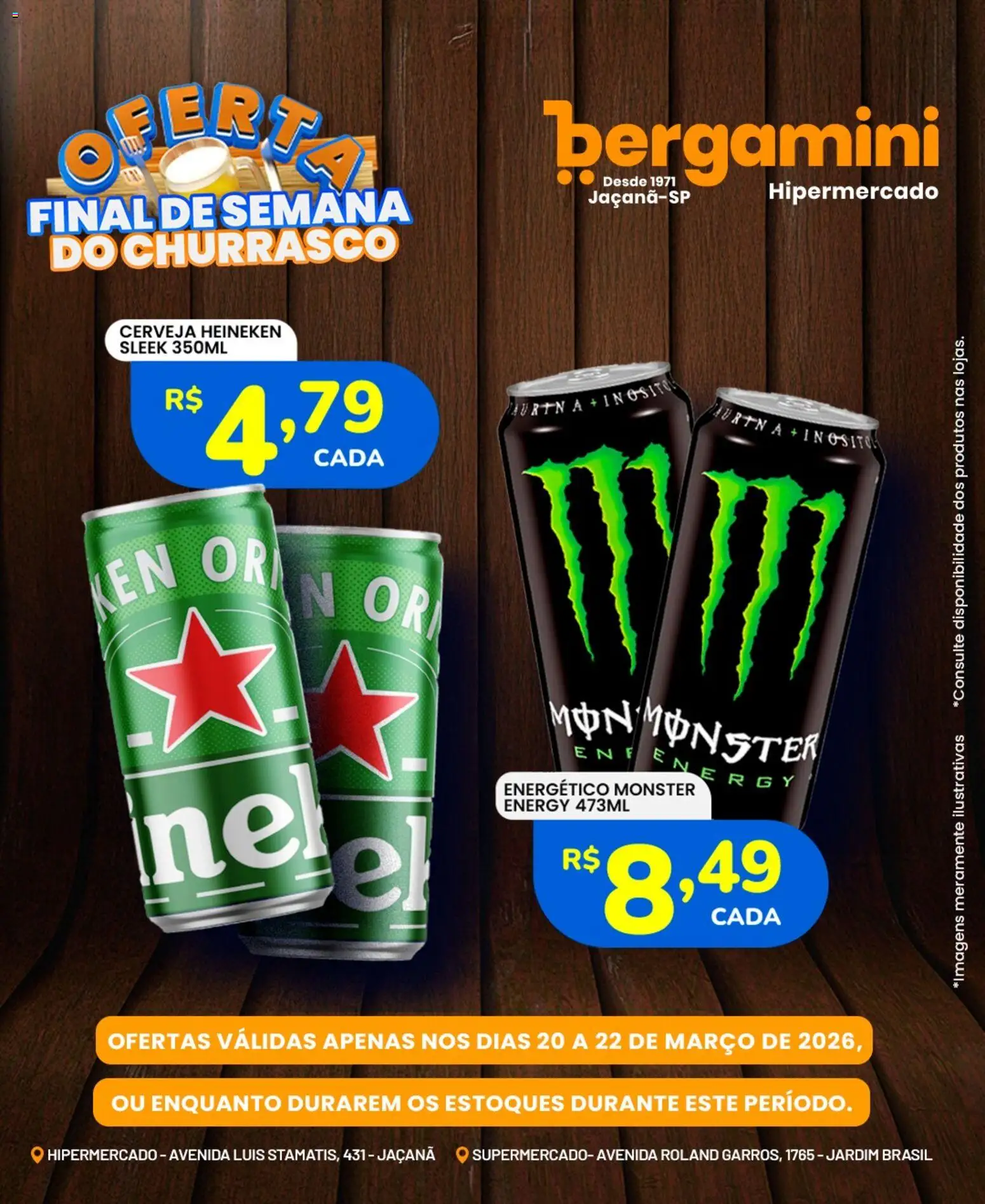 Supermercado Bergamini Folheto - válido de 20.03.2026 | Página: 12 | Produtos: Energético, Cerveja, Cerveja Heineken, Heineken