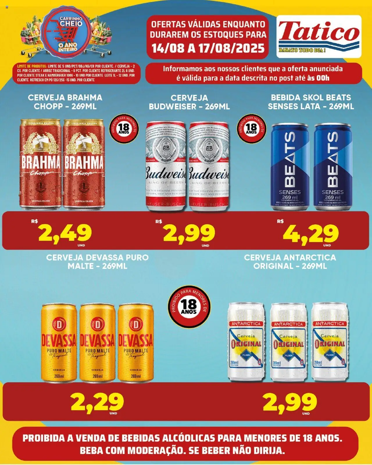 Tatico Folheto - válido de 15.08.2025 | Página: 25 | Produtos: Pó, Refresco, Cerveja, Arroz