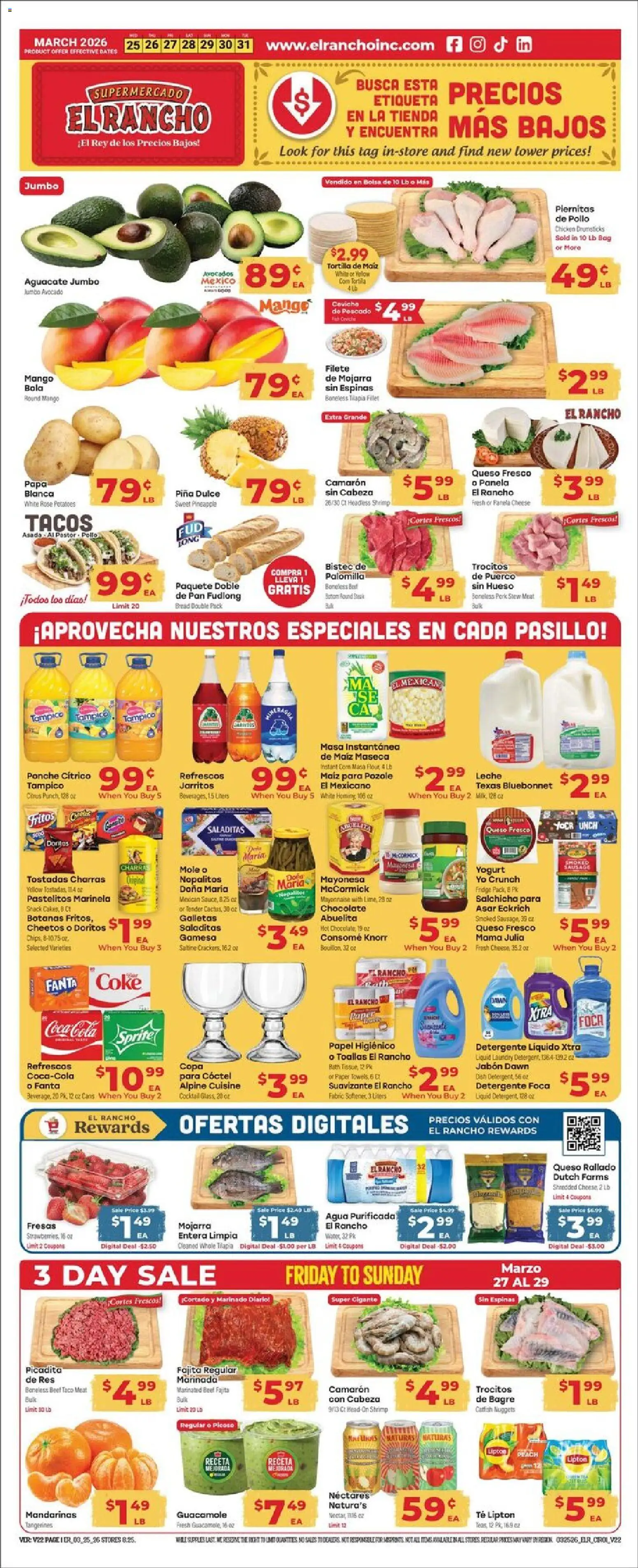 El Rancho - Weekly Ad - valid from 25.03.2026 | Page: 1