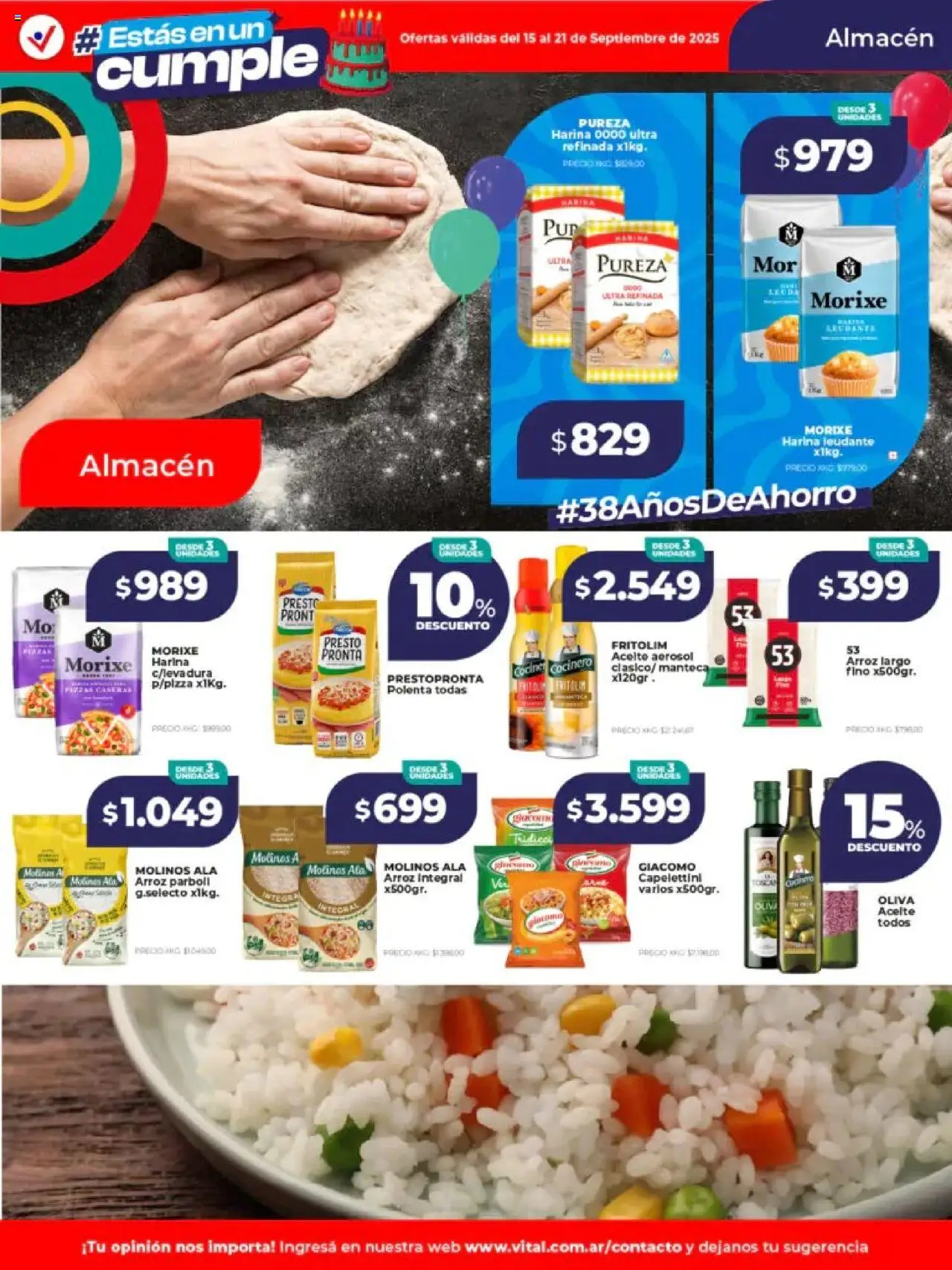 Vital - Ofertas │ válido desde el 15.09.2025 | Página: 11 | Productos: Harina, Aceite, Polenta, Manteca