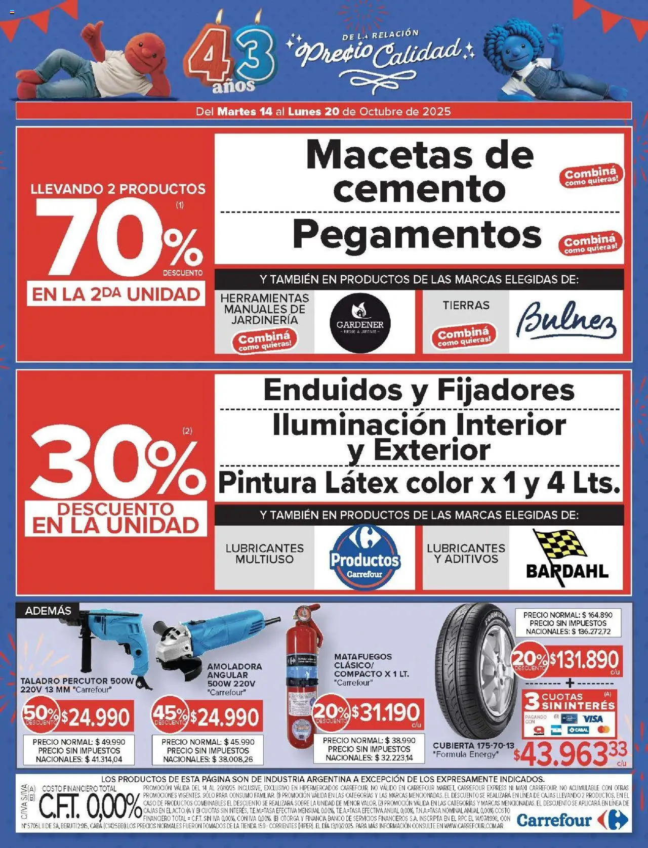 Carrefour ofertas - Córdoba │ válido desde el 14.10.2025 | Página: 21 | Productos: Caso, Banco, Amoladora, Sobre