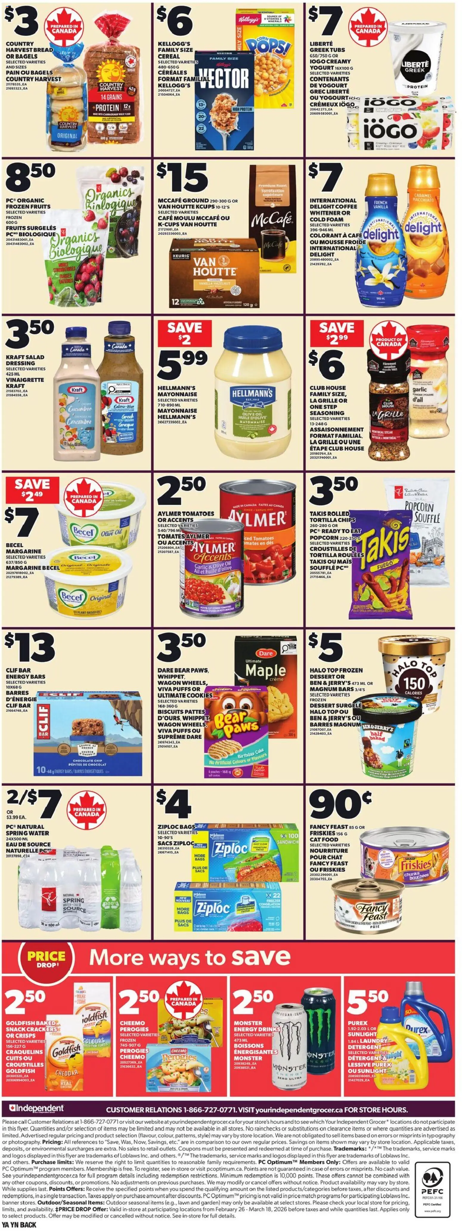 Independent Grocer flyer valid from 12.03.2026 | Page: 2 | Products: Chips, Cookies, Coffee, Tomatoes