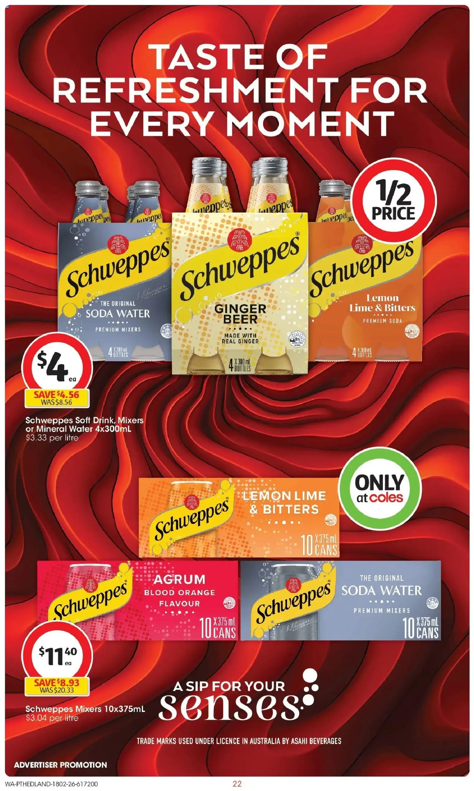 Coles catalogue - valid from 18.02.2026 | Page: 22 | Products: Ginger, Water, Lemon, Lime