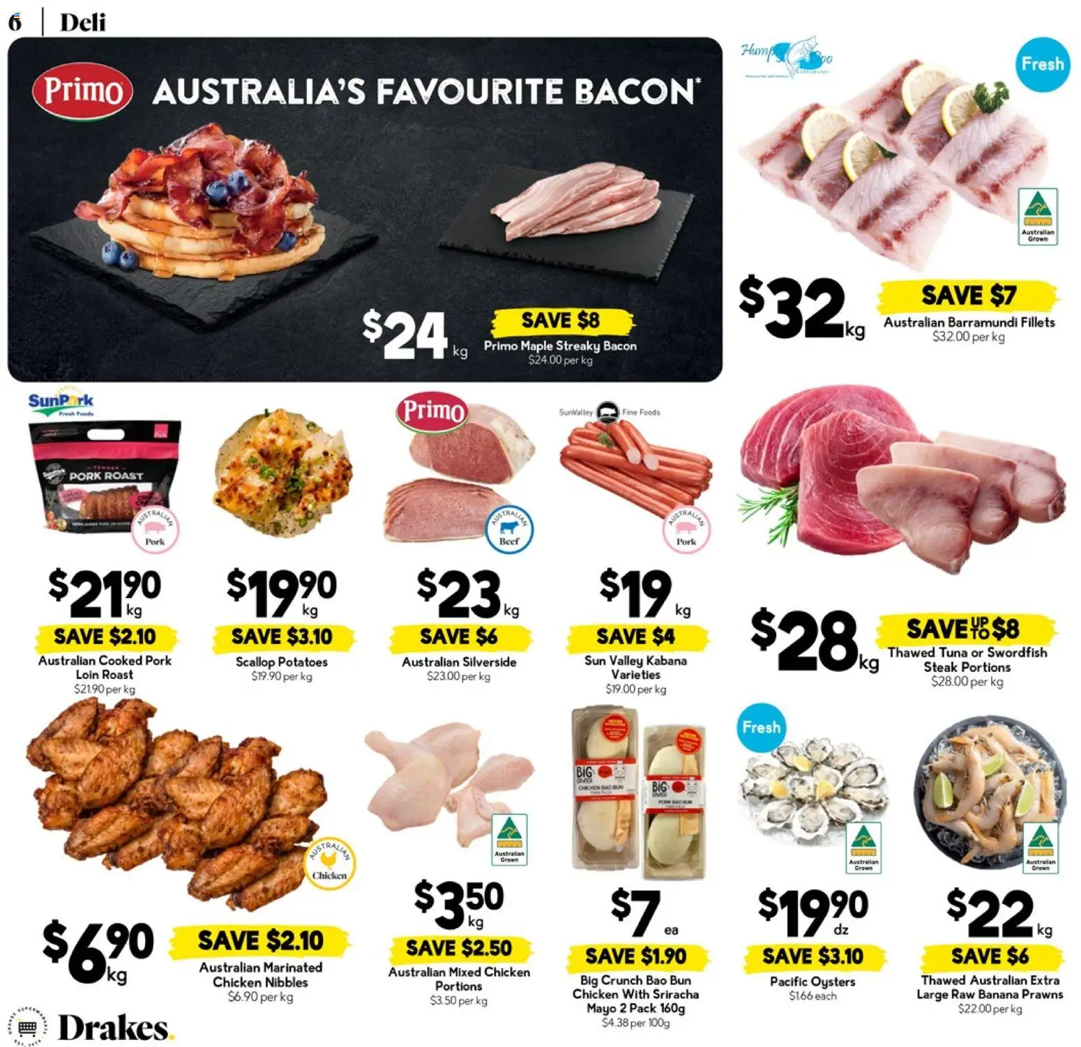 Drakes catalogue - valid from 15.04.2026 | Page: 6 | Products: Chicken, Beef, Prawns, Steak